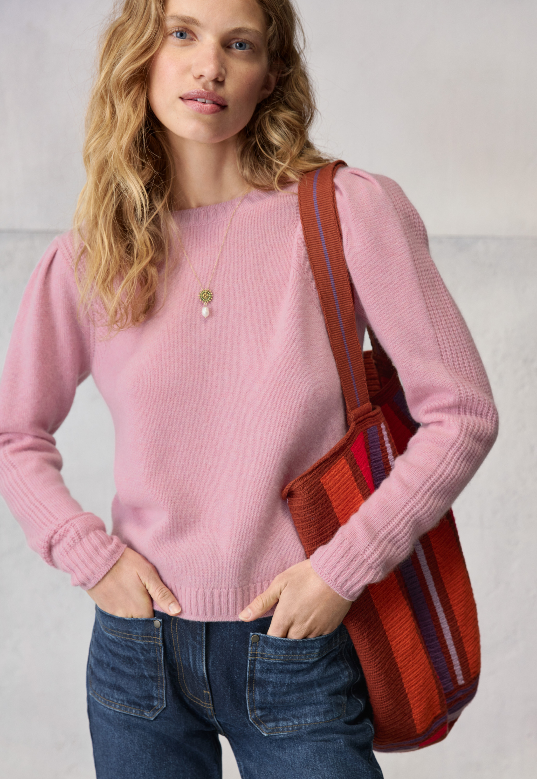 Wrap London - Cashmere puff-sleeve sweater