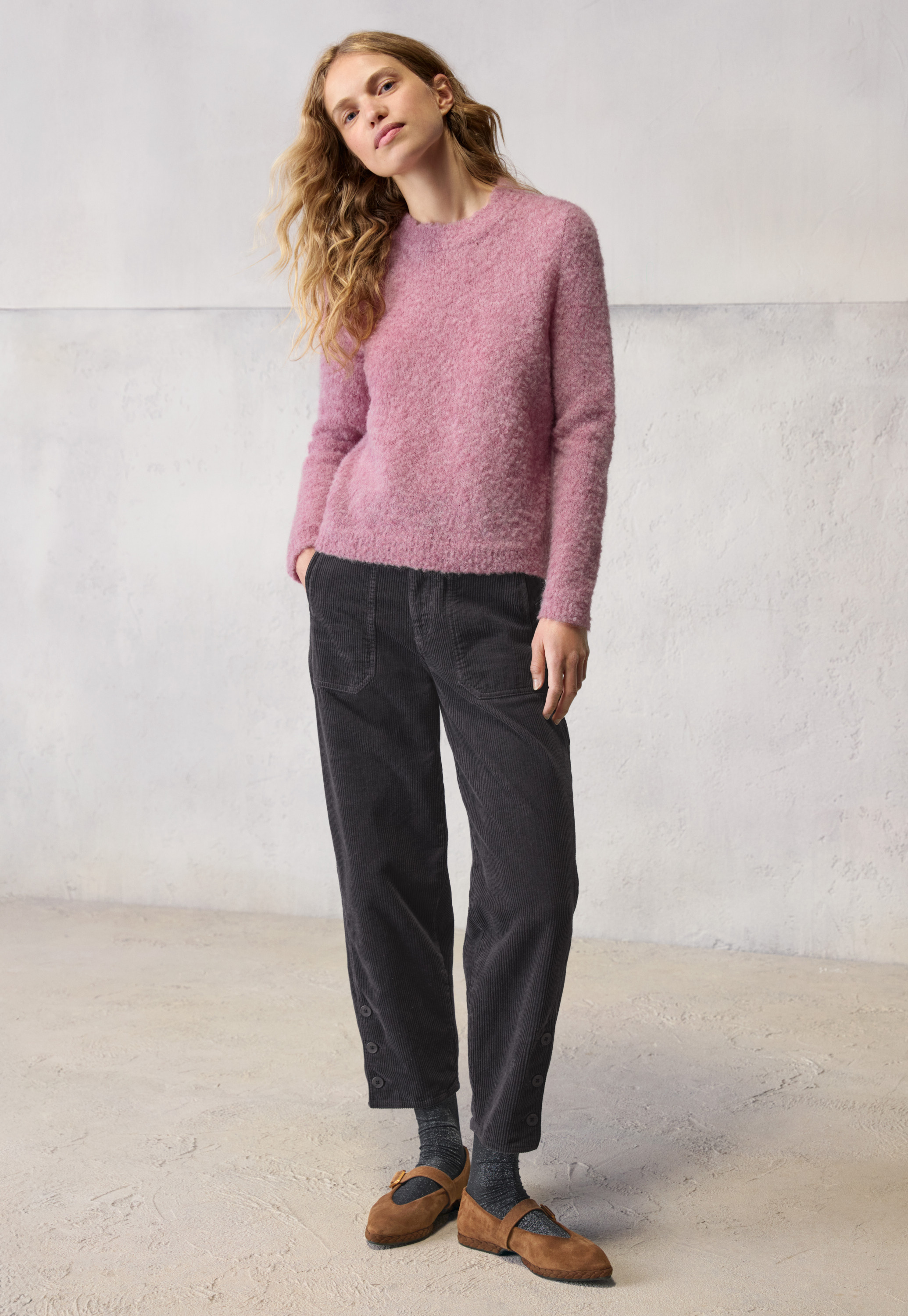 Wrap London - Alpaca bouclé round-neck sweater