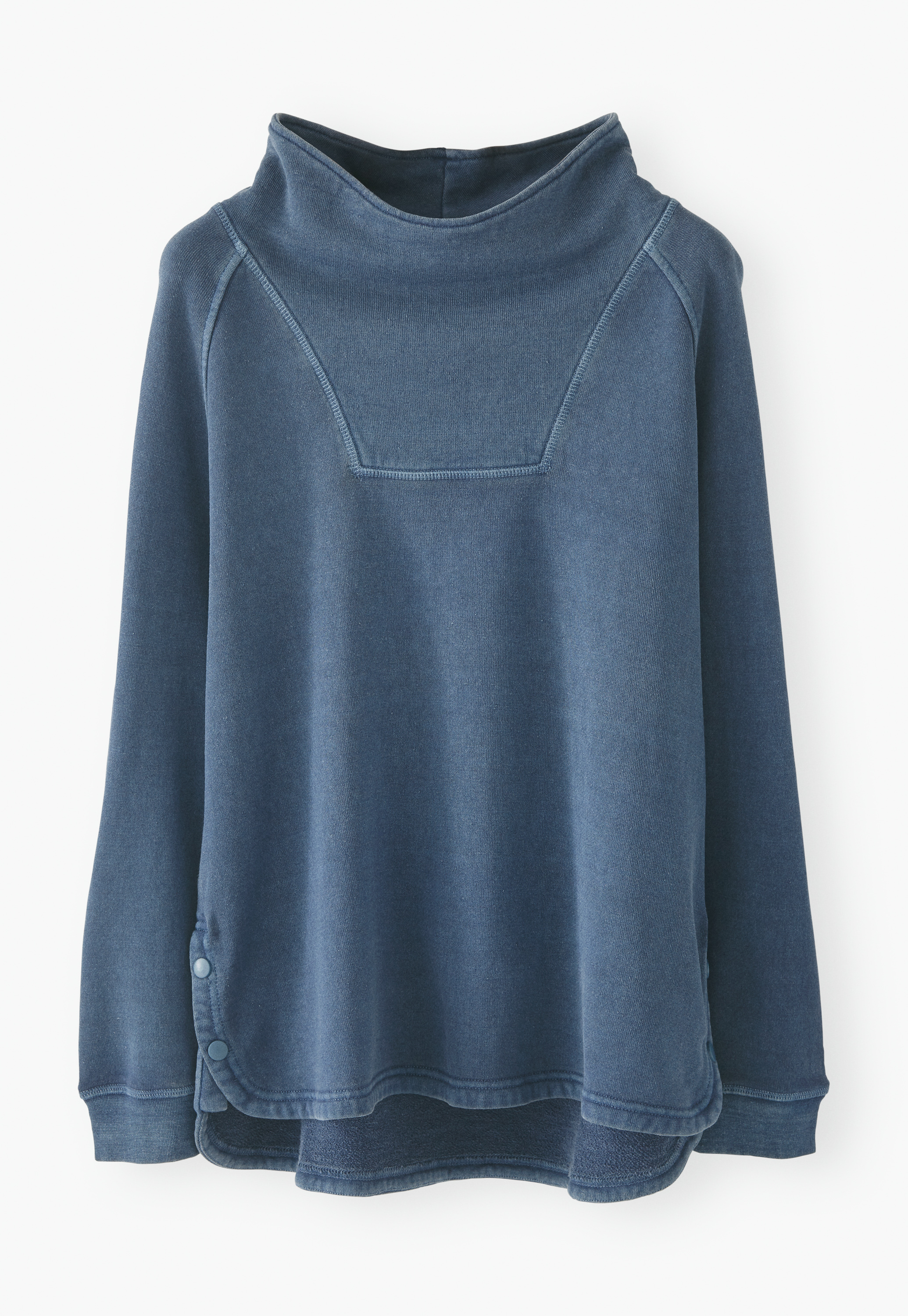 gray funnel neck sweatshirt