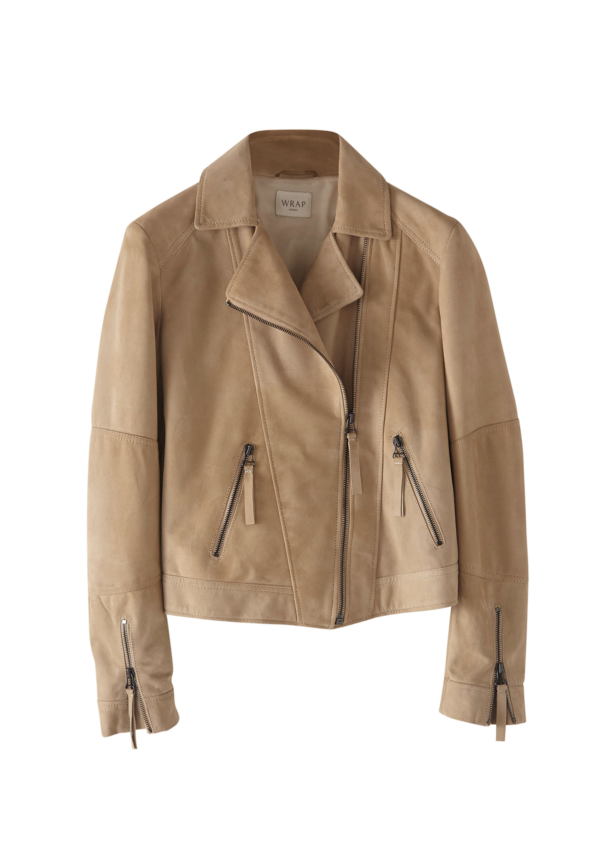 suede wrap jacket