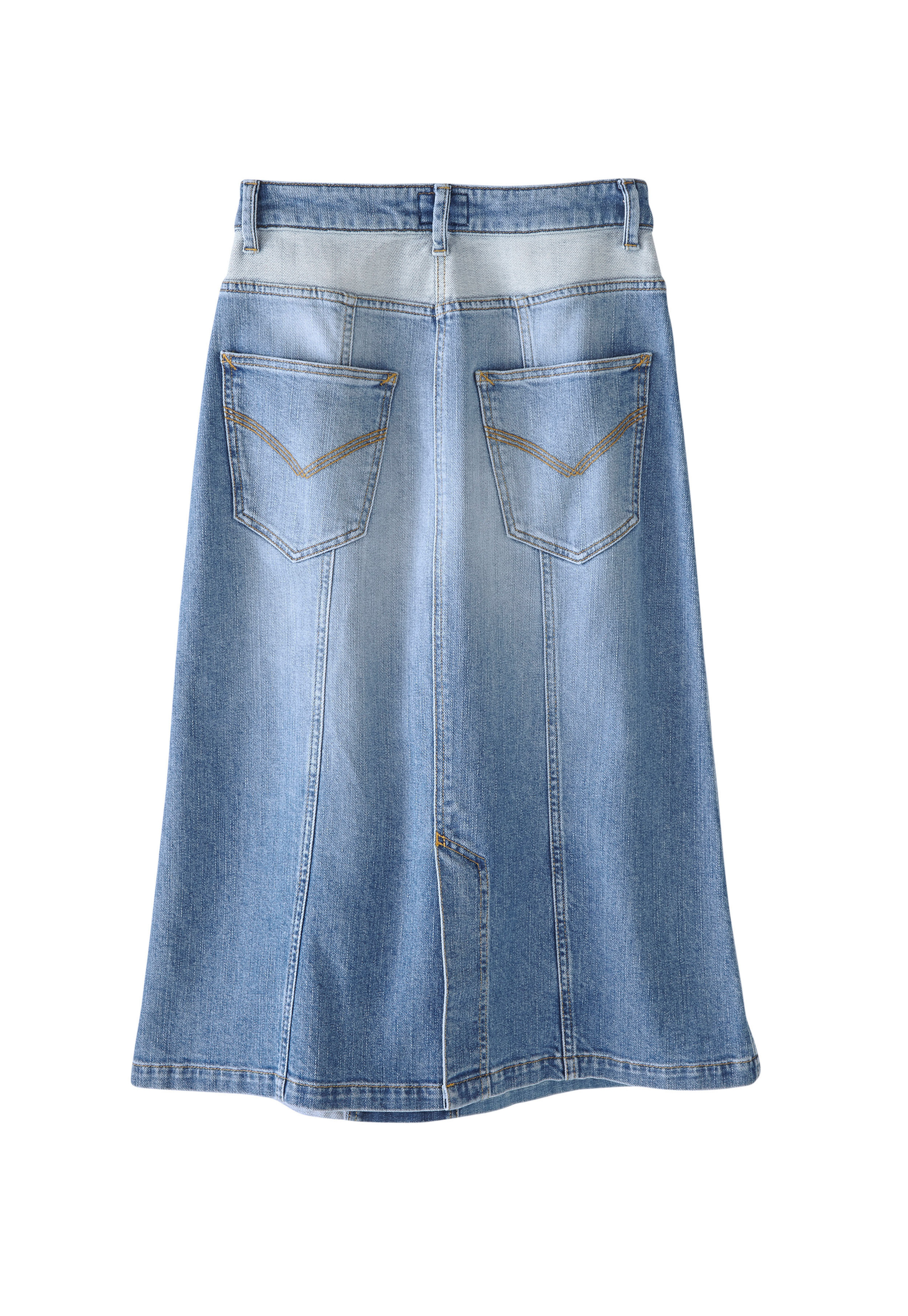 Wrap London - Patched denim skirt