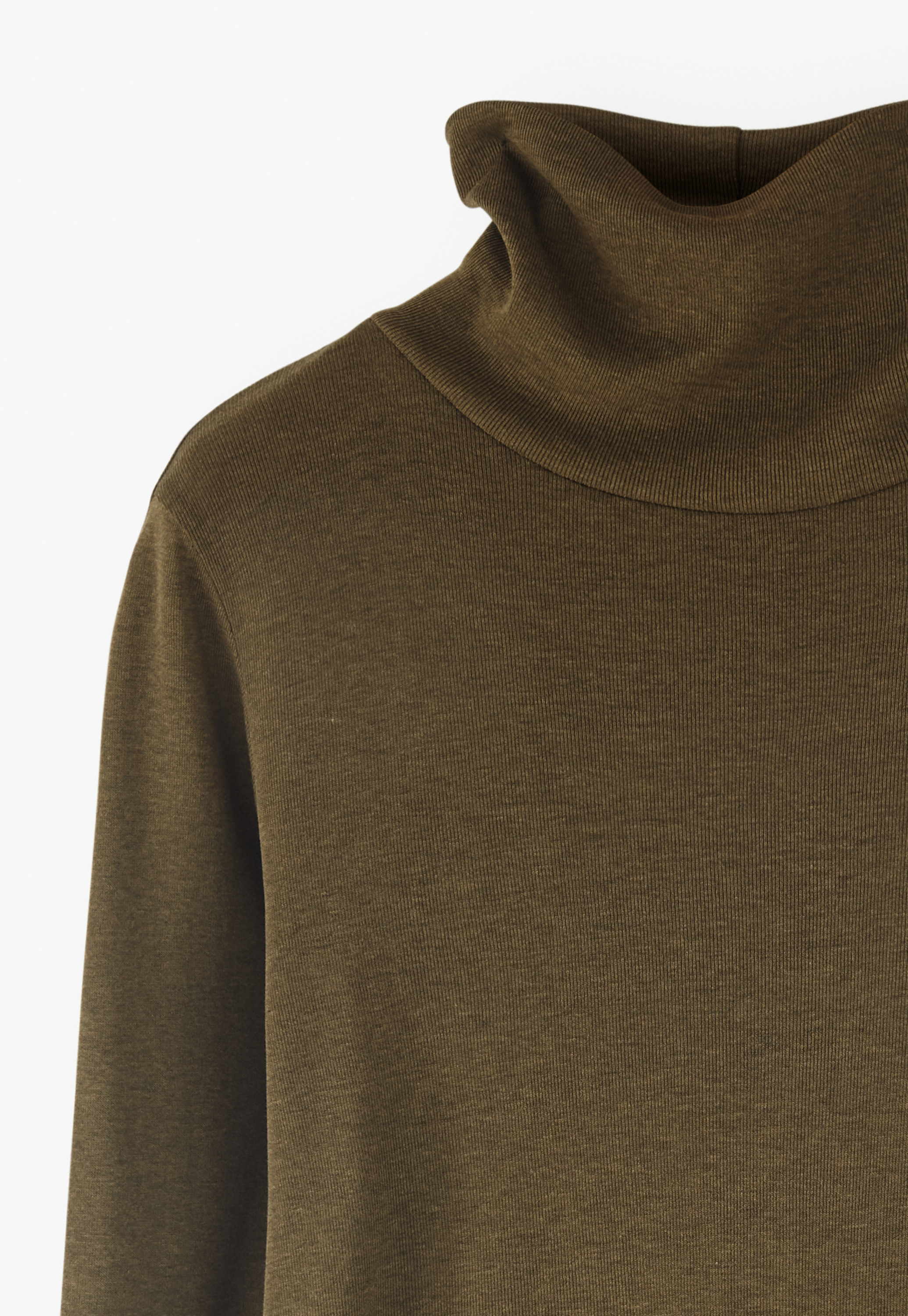 ☆ ☆ Slim Tencel Roll Neck Long Sleeves Wrap London - High-neck Tencel & cotton top