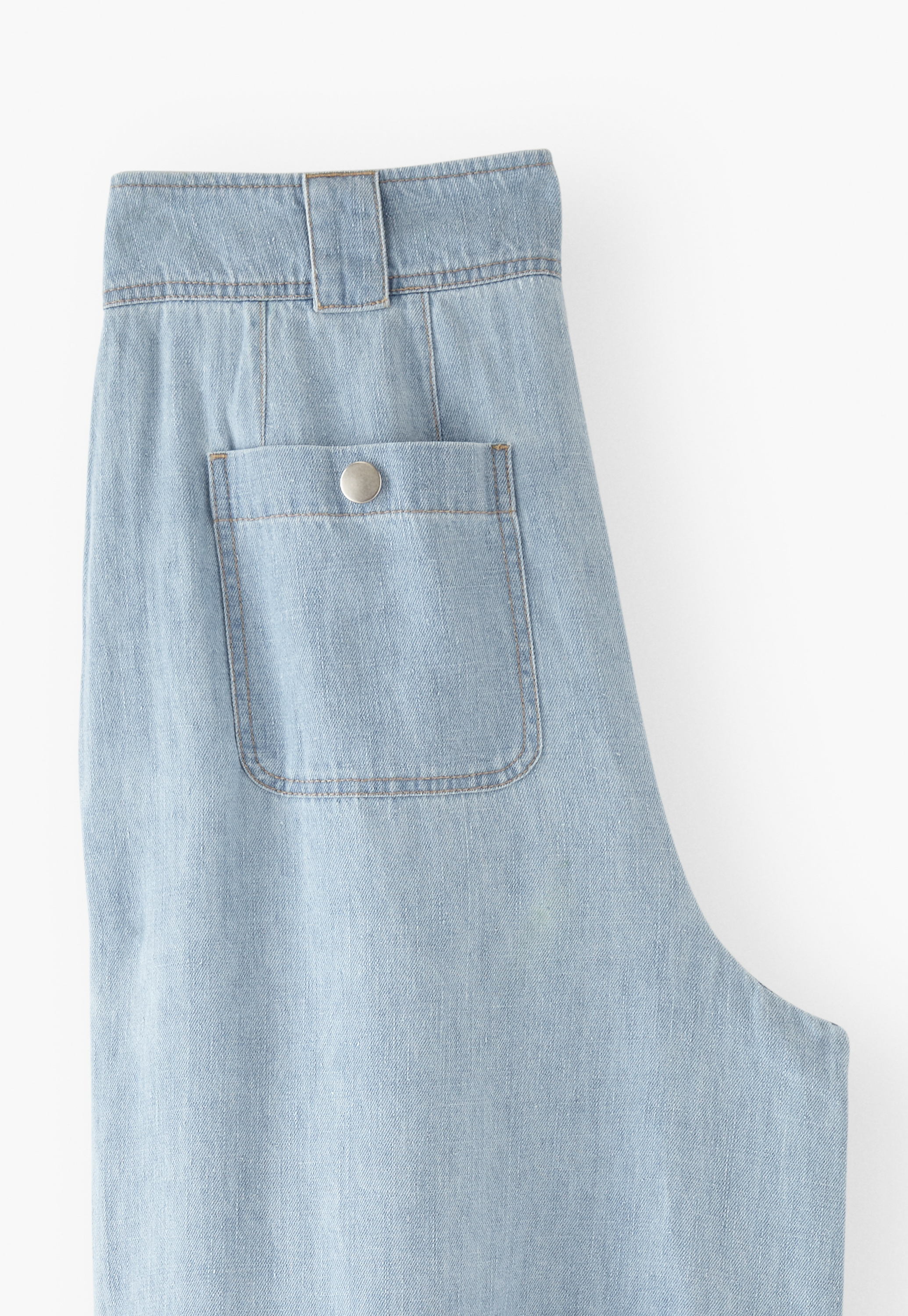 Hemp cotton wide-leg cropped trousers