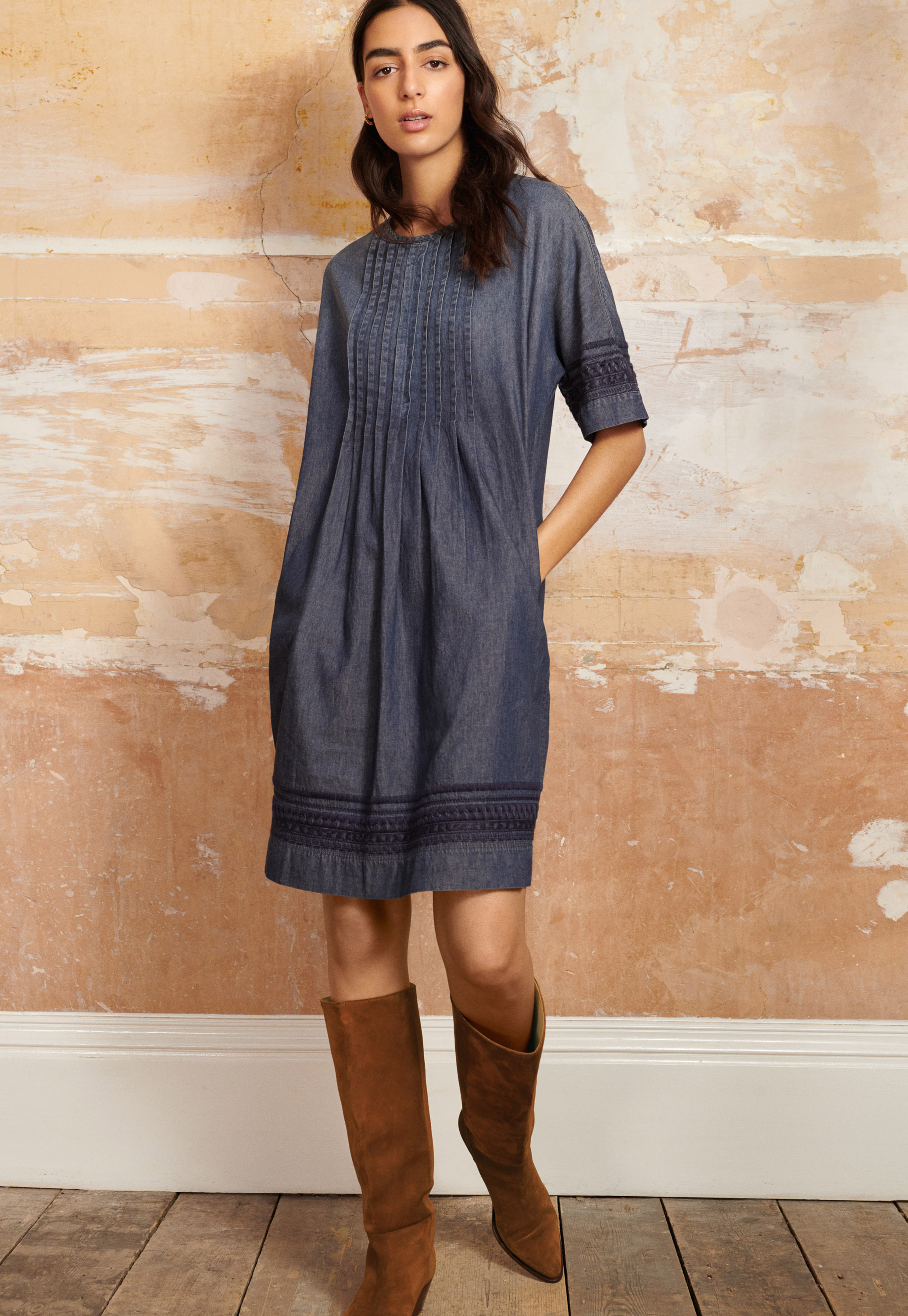 long tan suede boots