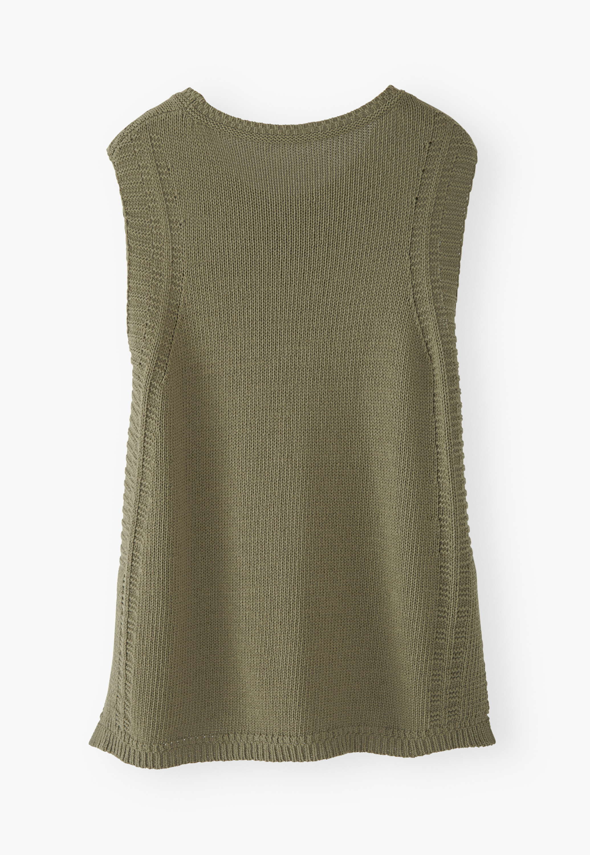 sleeveless knitted tunic tops