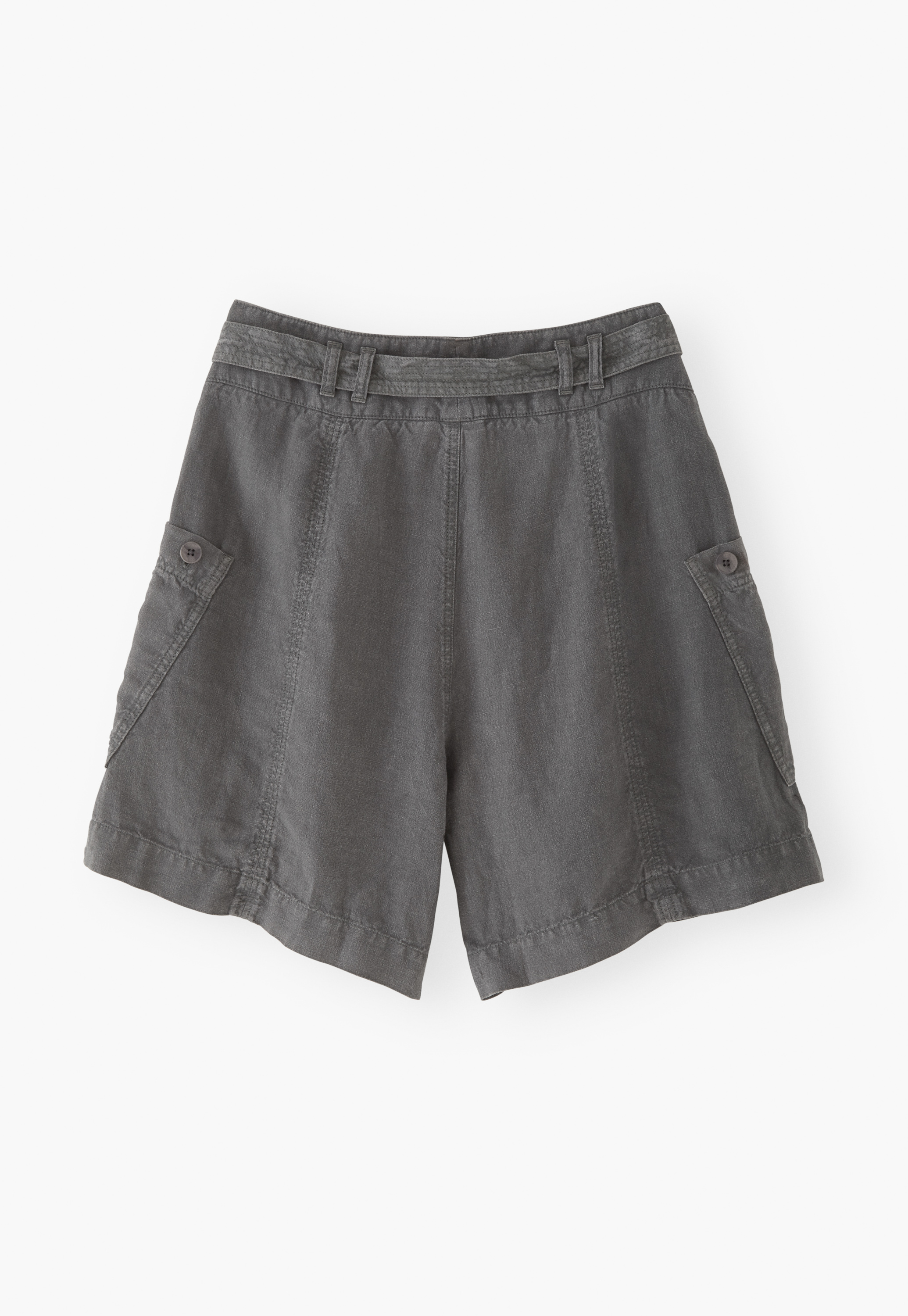 Wrap London - High-waisted linen shorts