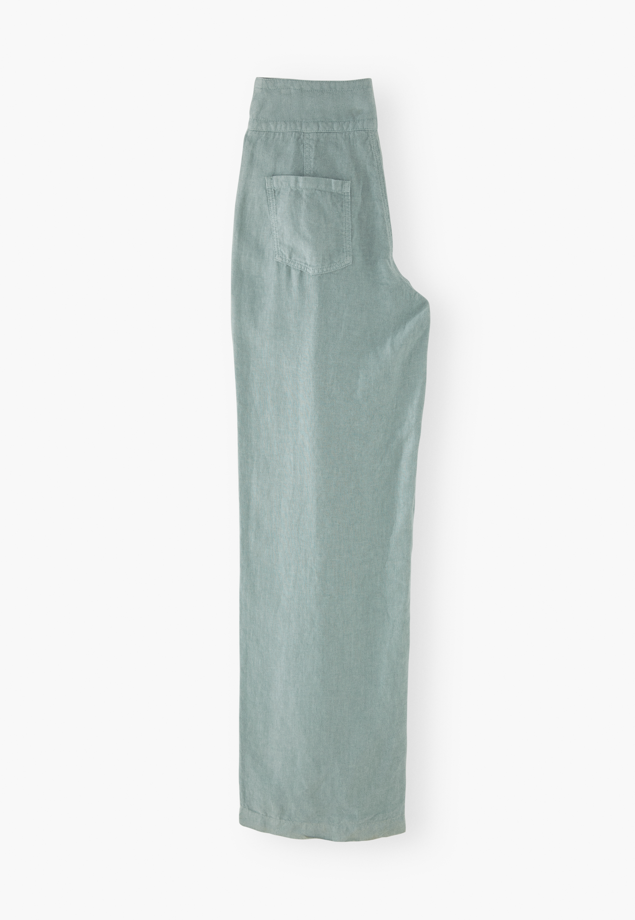 Wrap London - Wide-leg garment-dyed linen trousers