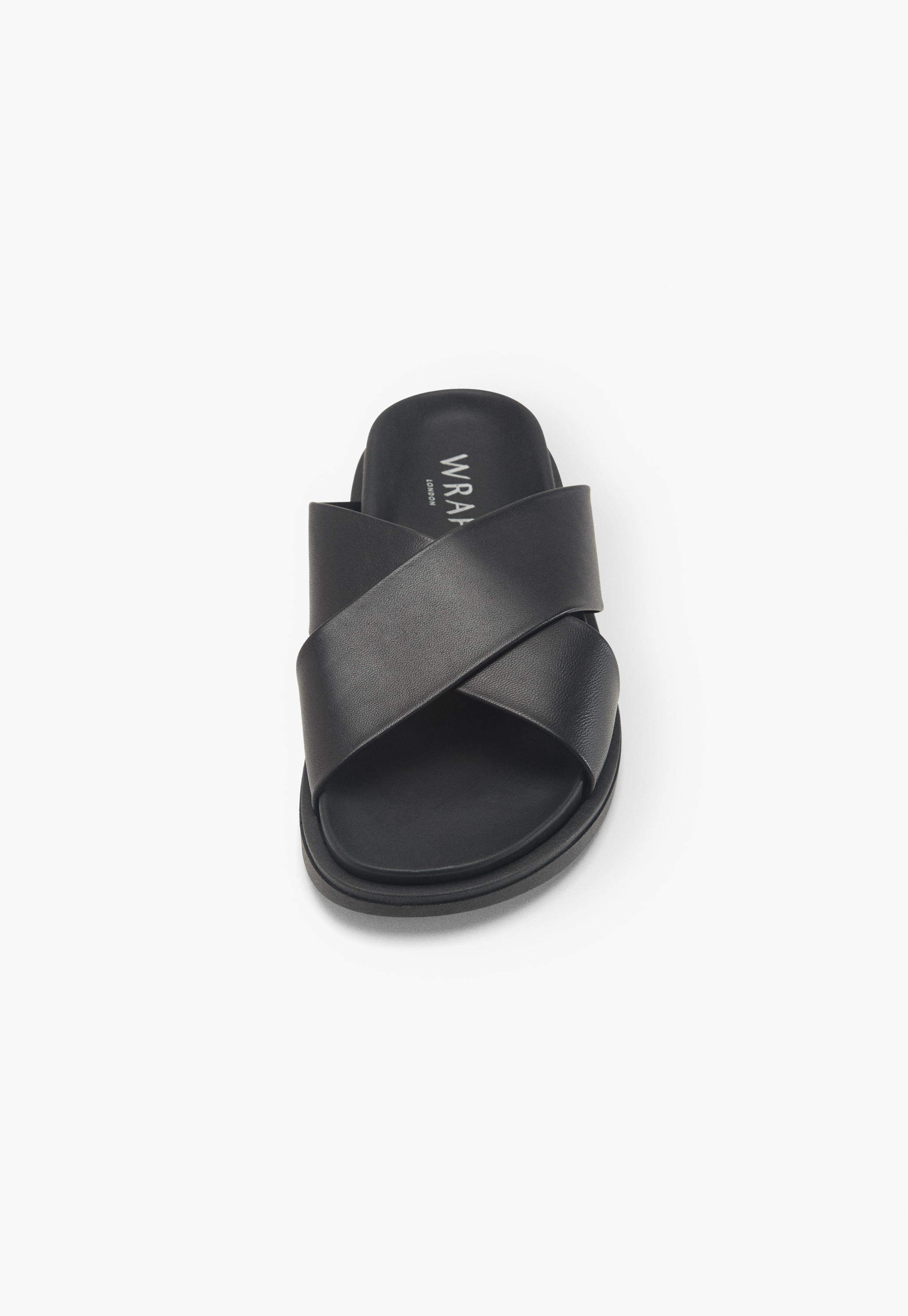 Black leather sliders ladies Clearance