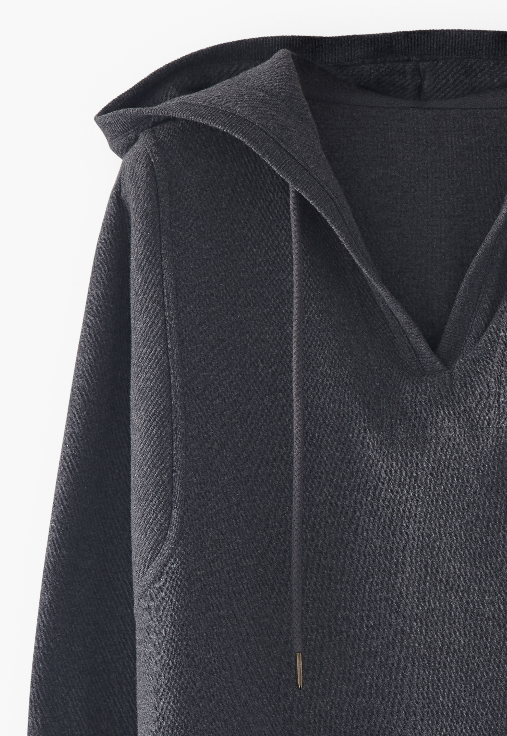 Wrap London Cotton V-Neck Hoodie