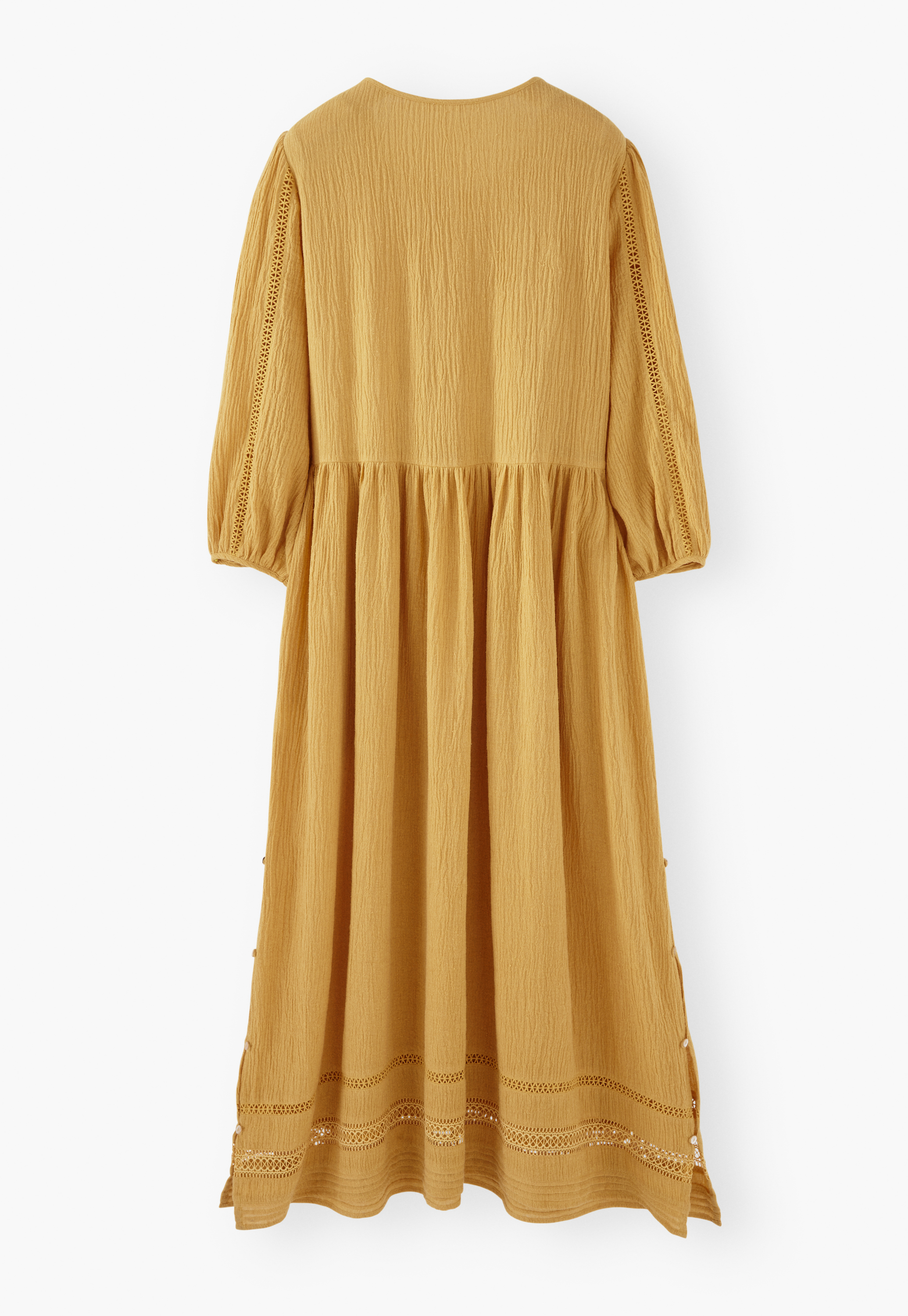 cotton linen lace dresses Axiiglly Summer Dresses for Women 2026 Cotton Linen V Neck Half Sleeve Beach Boho Eyelet Lace Trim Flowy Maxi Sundresses, S-3xl, Women's, Size: Medium