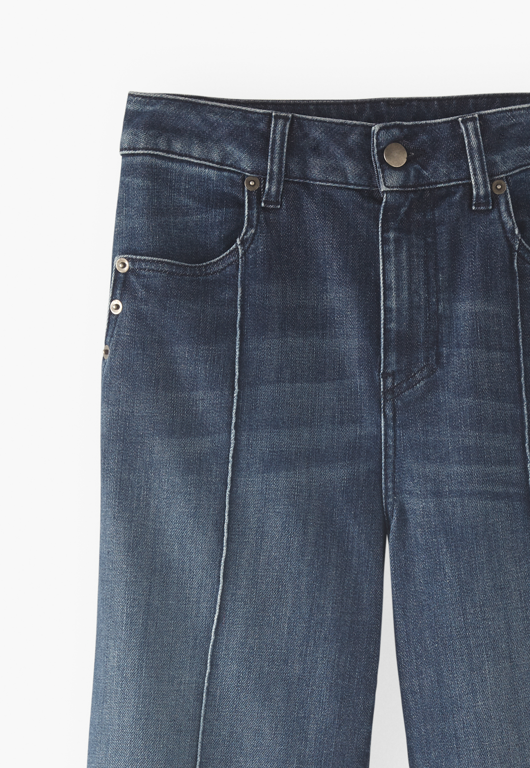 Wrap London - Straight turned-up-hem jeans