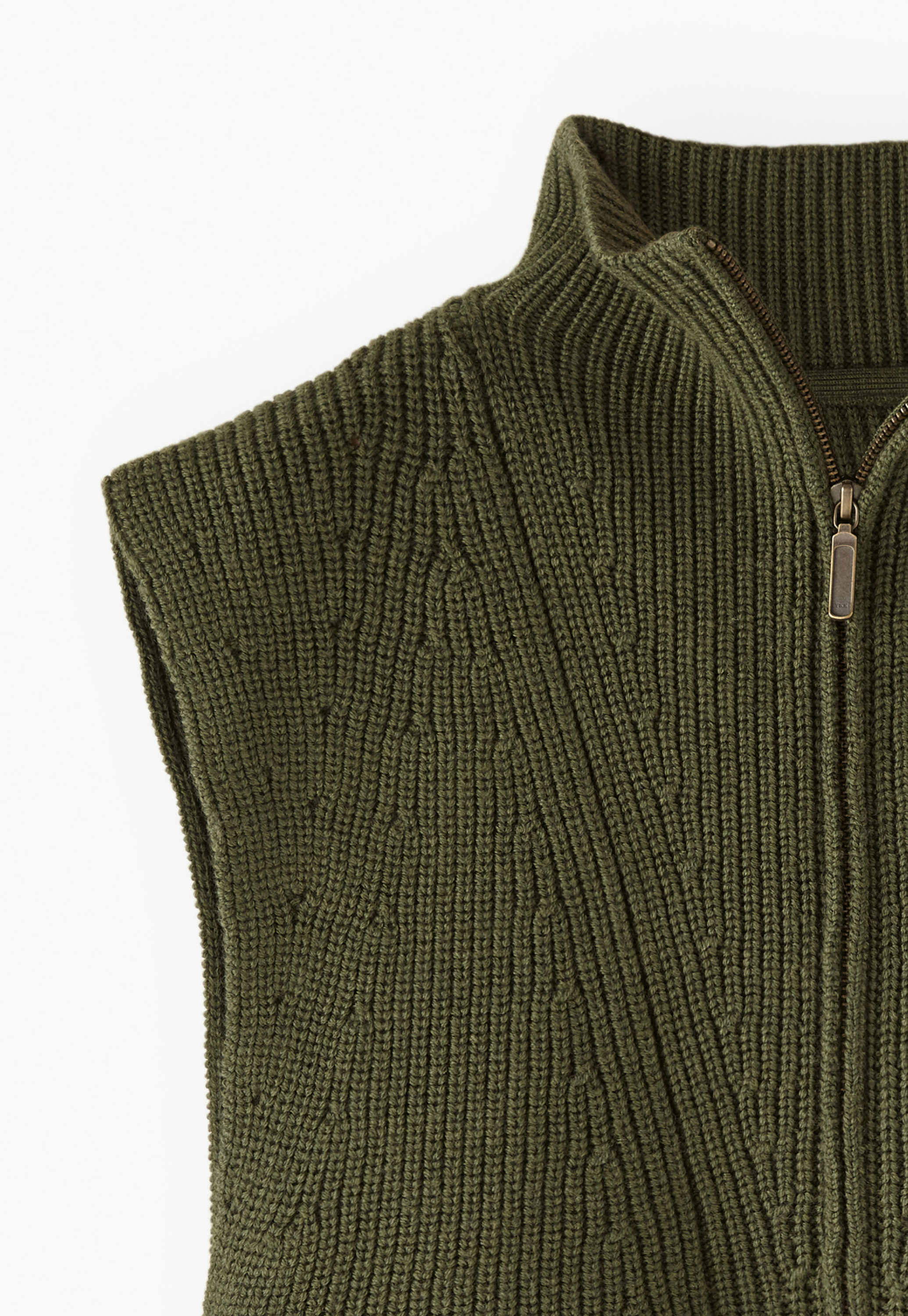 トップス TWILL SUMMER WOOL SLEEVELESS JACKET Sleeveless jacket in Cashmere mix Men bronze | Eric Bompard