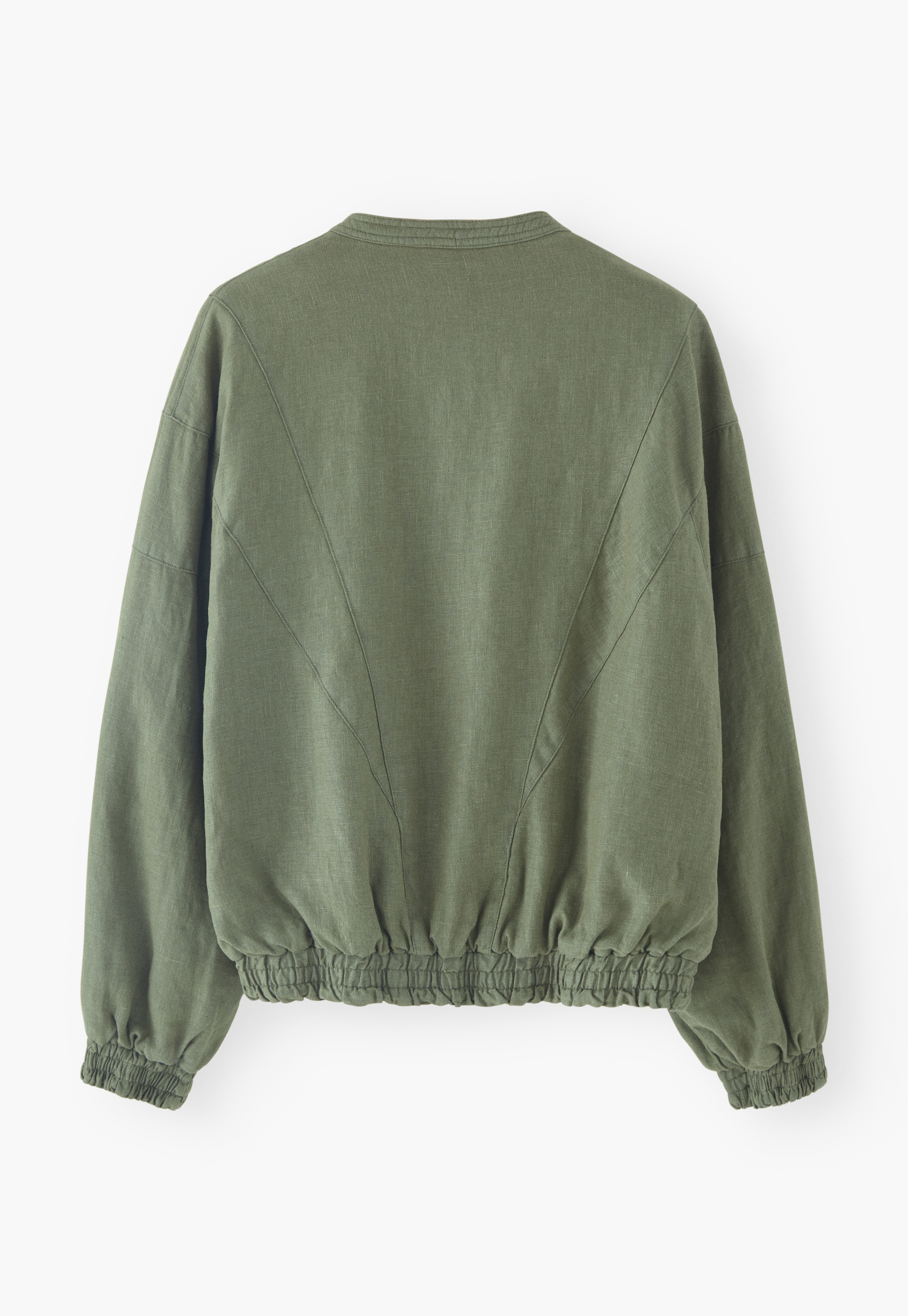 【dium.】linen like layered jacket Wrap London - Linen bomber jacket