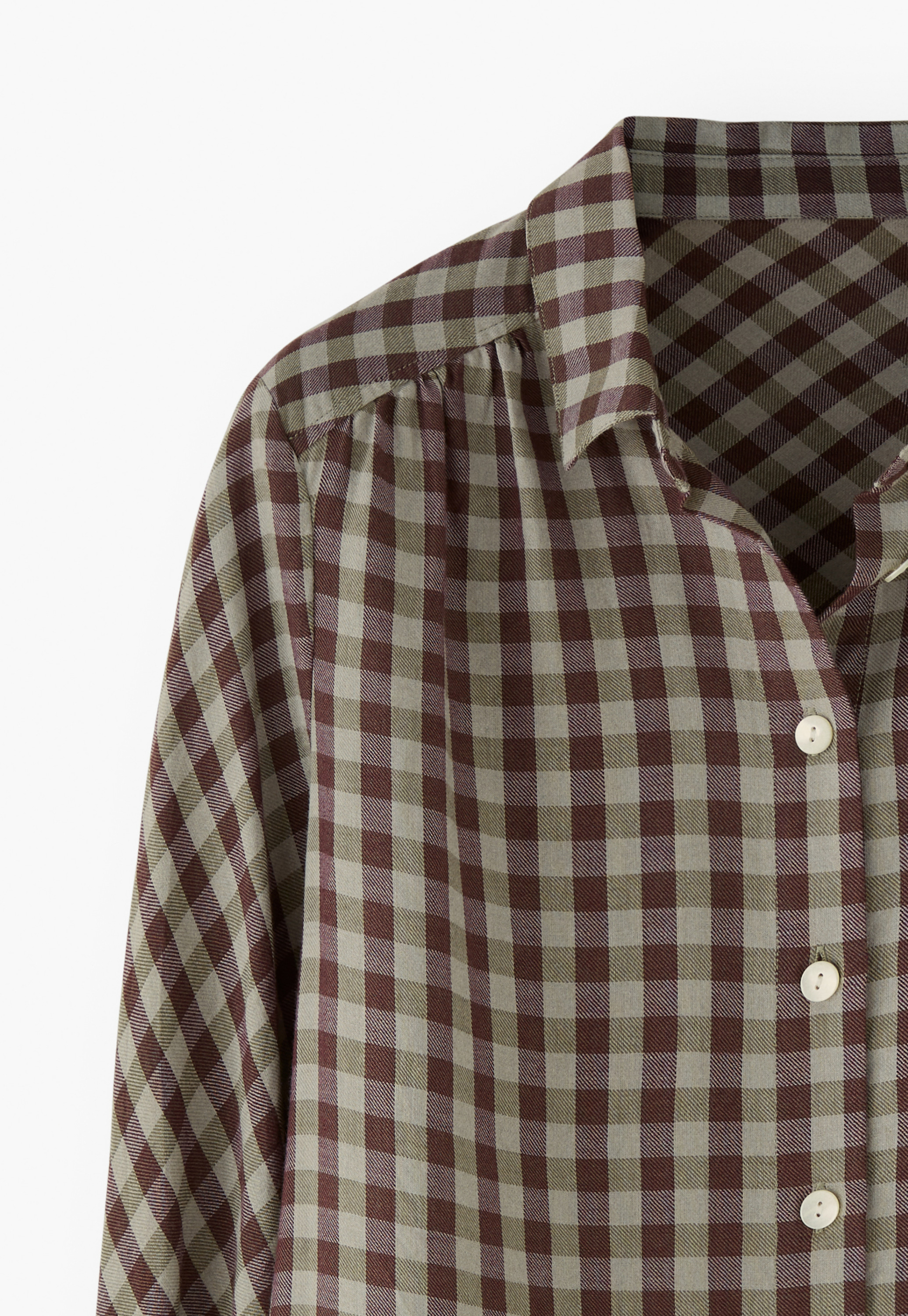 Wrap London - Wool & cotton checked shirt