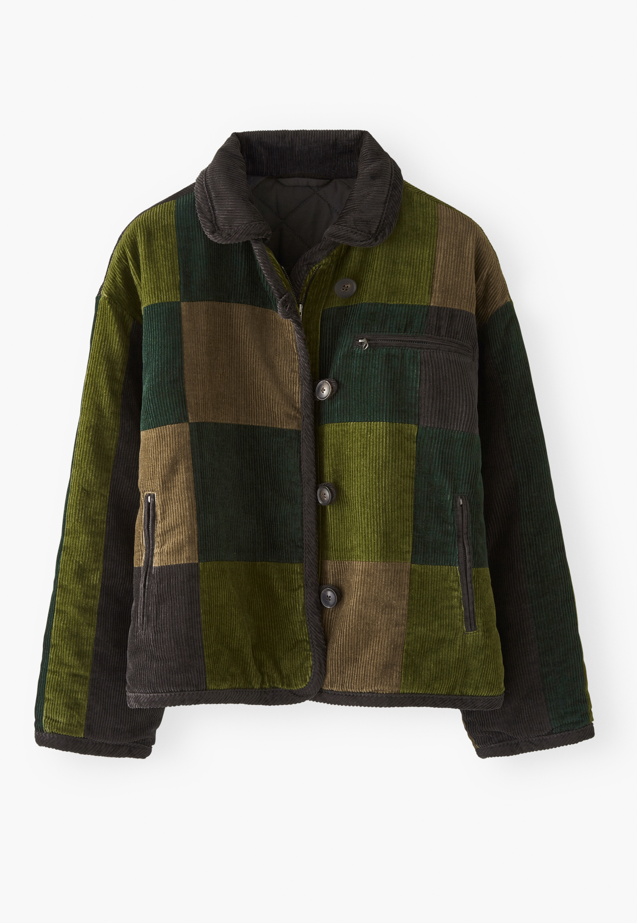 Patchwork corduroy jacket mens best sale