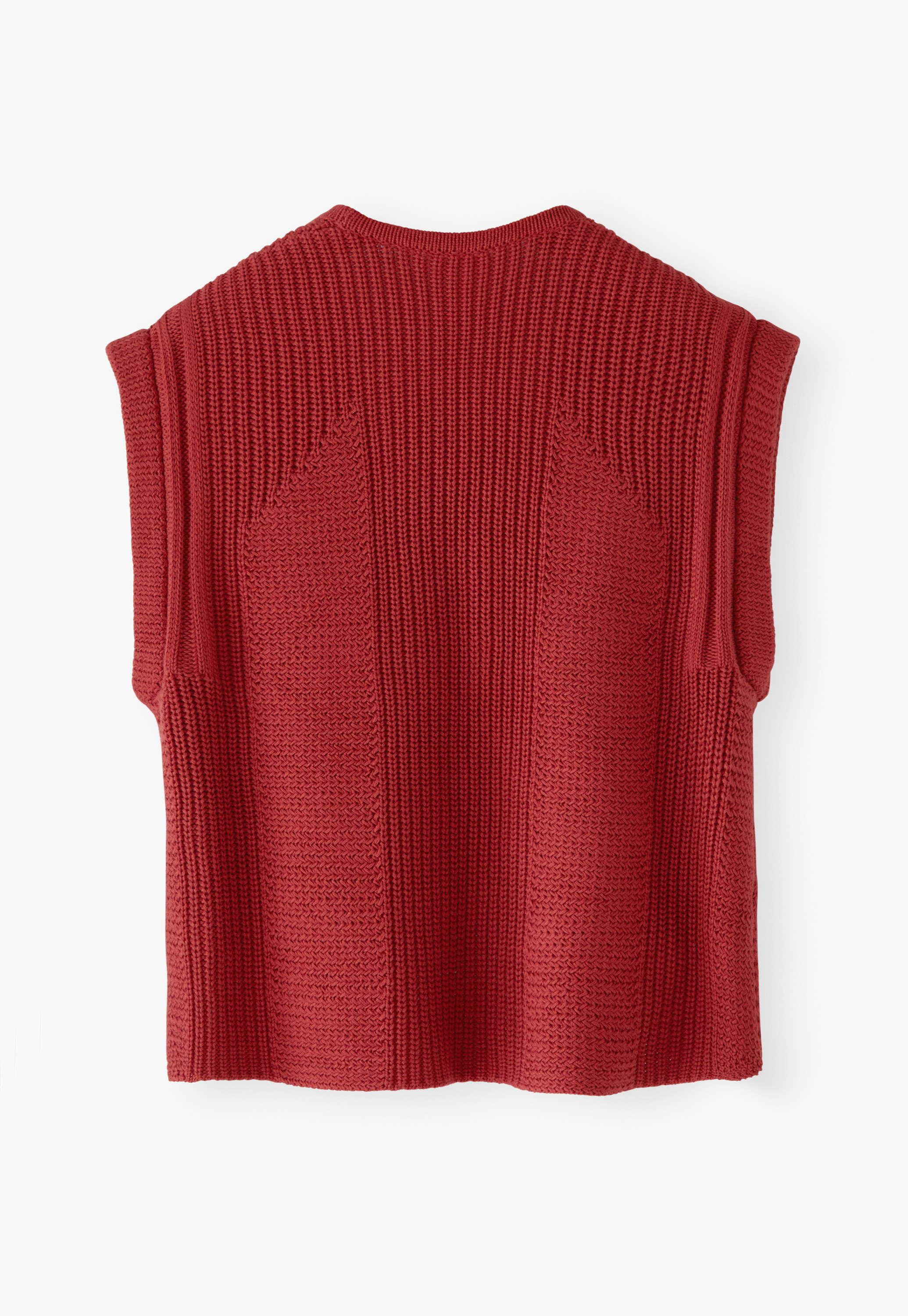 Knitted Chunky Wool Sweater Vest for Women, Oversized