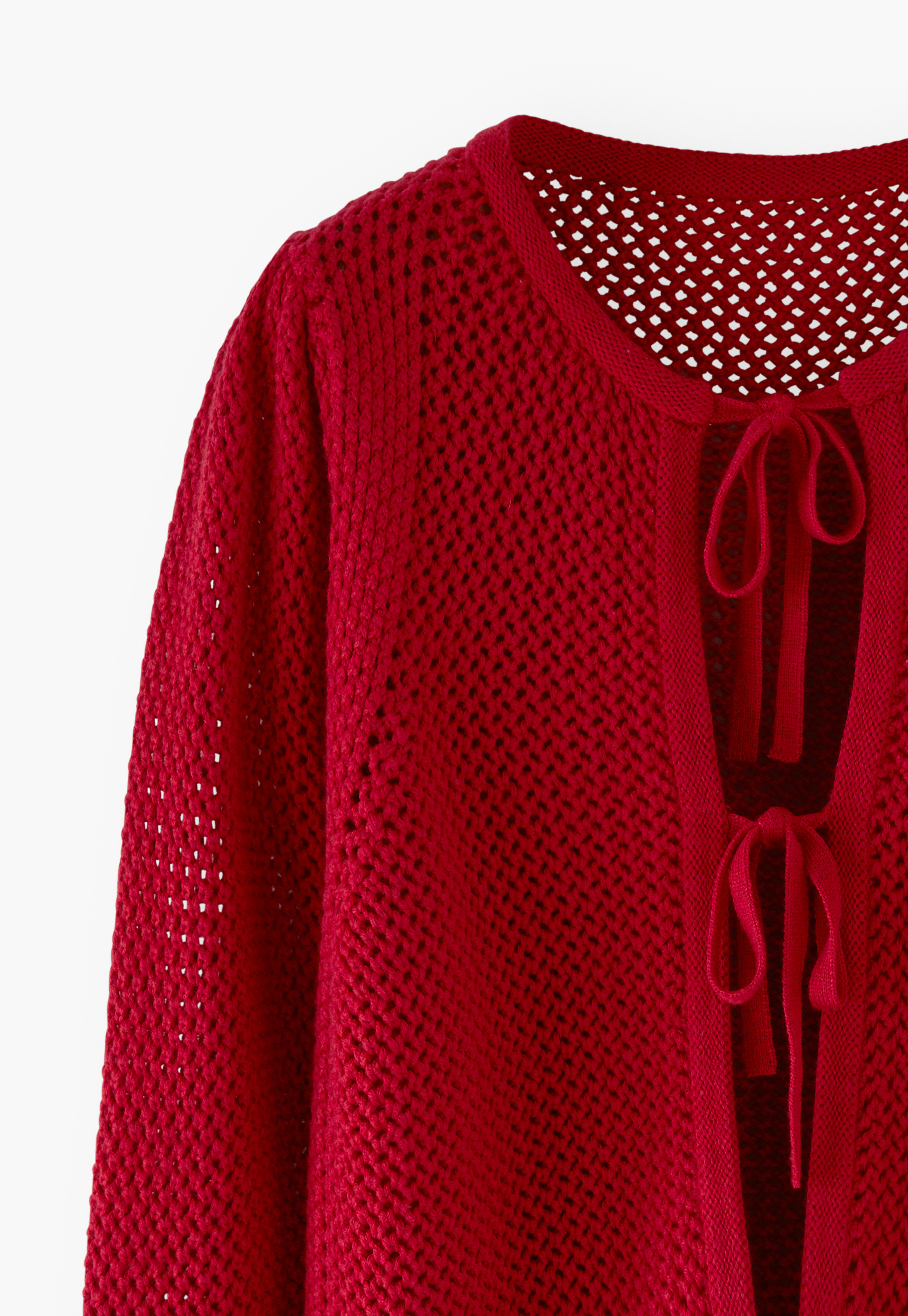 うさと　カーディガン Wrap London - Wool & organic cotton tie-front cardigan