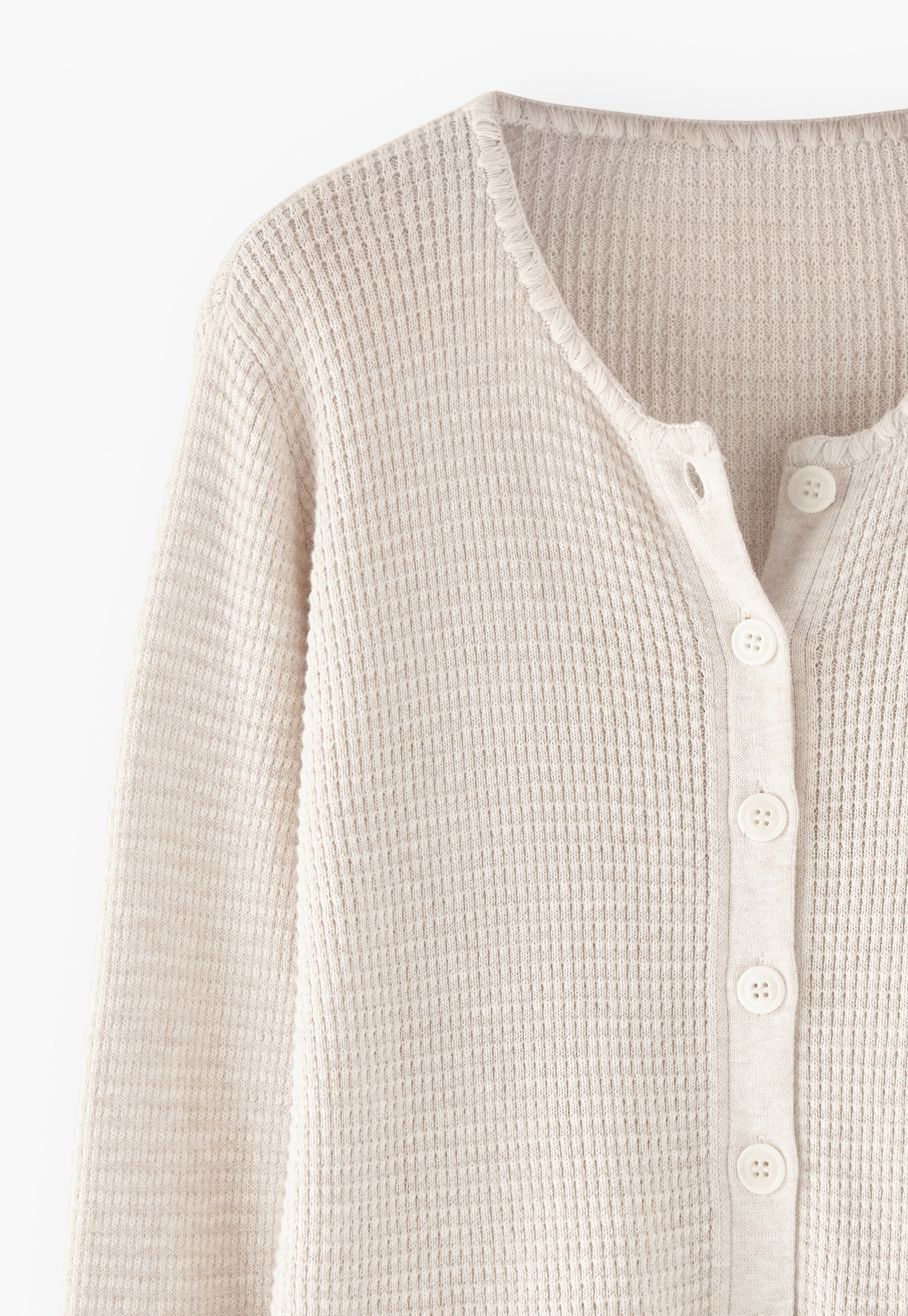 Wrap London Organic cotton waffle-stitch cardigan