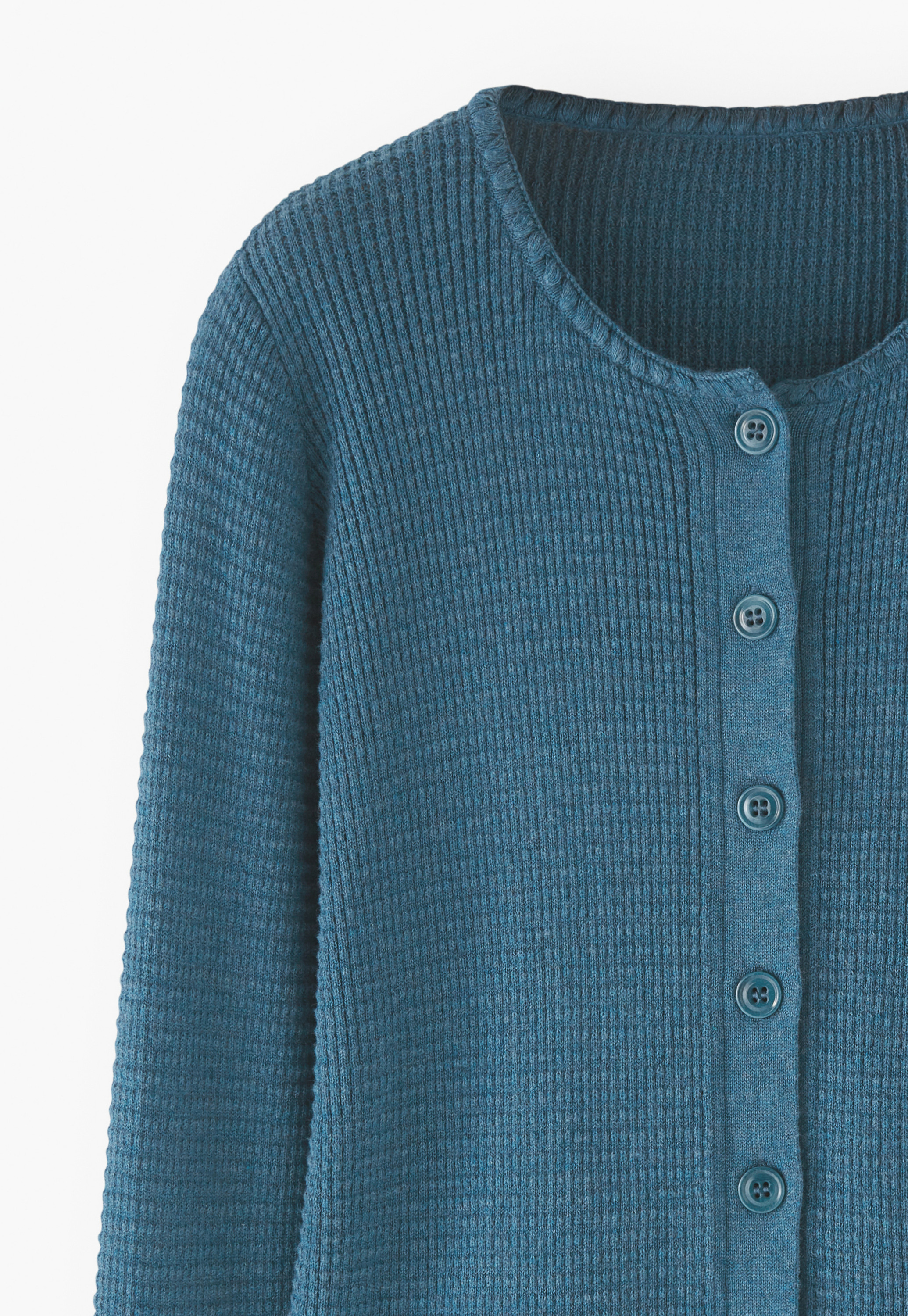 Wrap London - Organic cotton waffle-stitch cardigan
