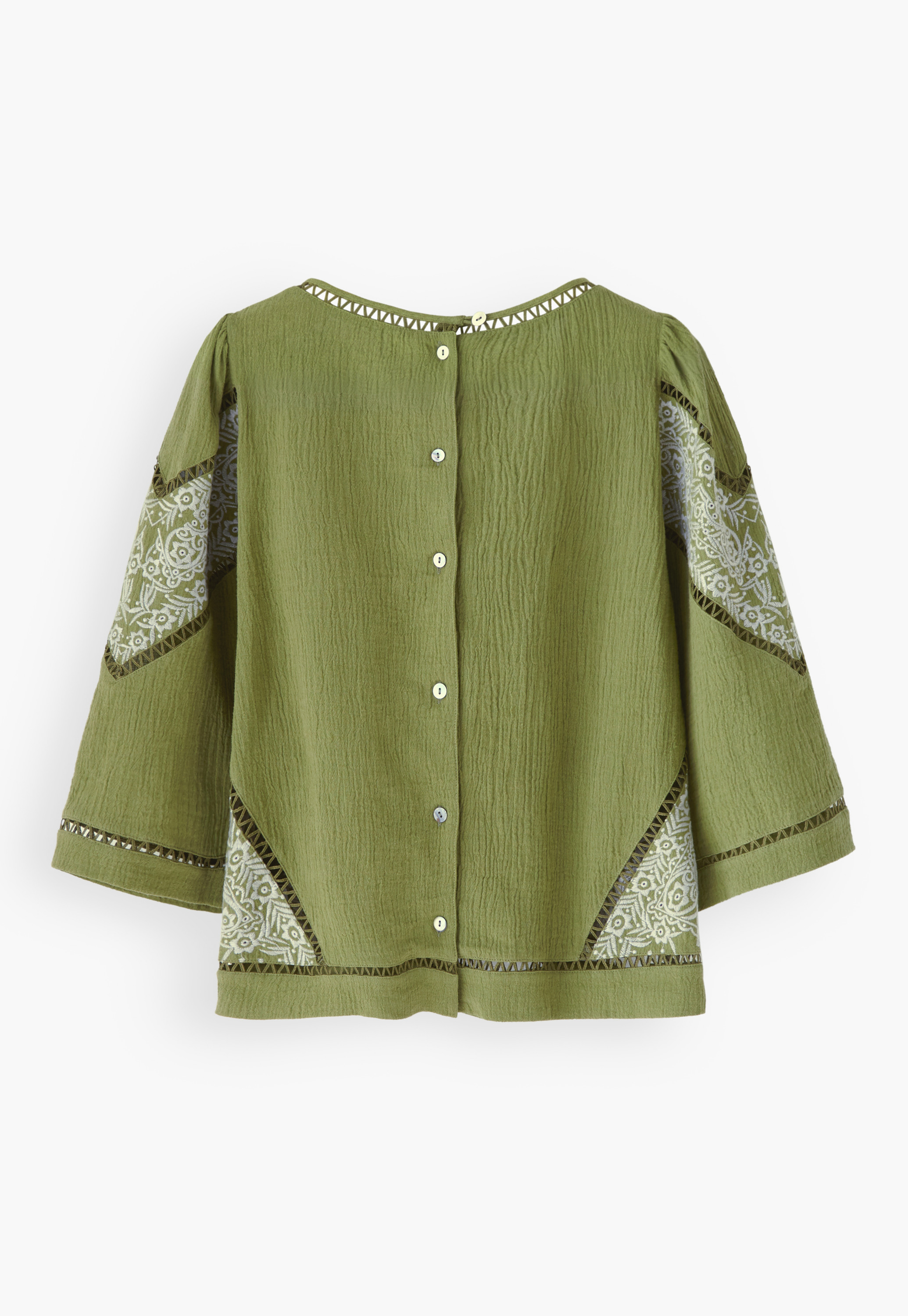 【アーバンリサーチ】crinkle crinkle crinkle　embroidery cropped blouse crinkle crinkle crinkle embroidery cropped blouse[UWA4-CC