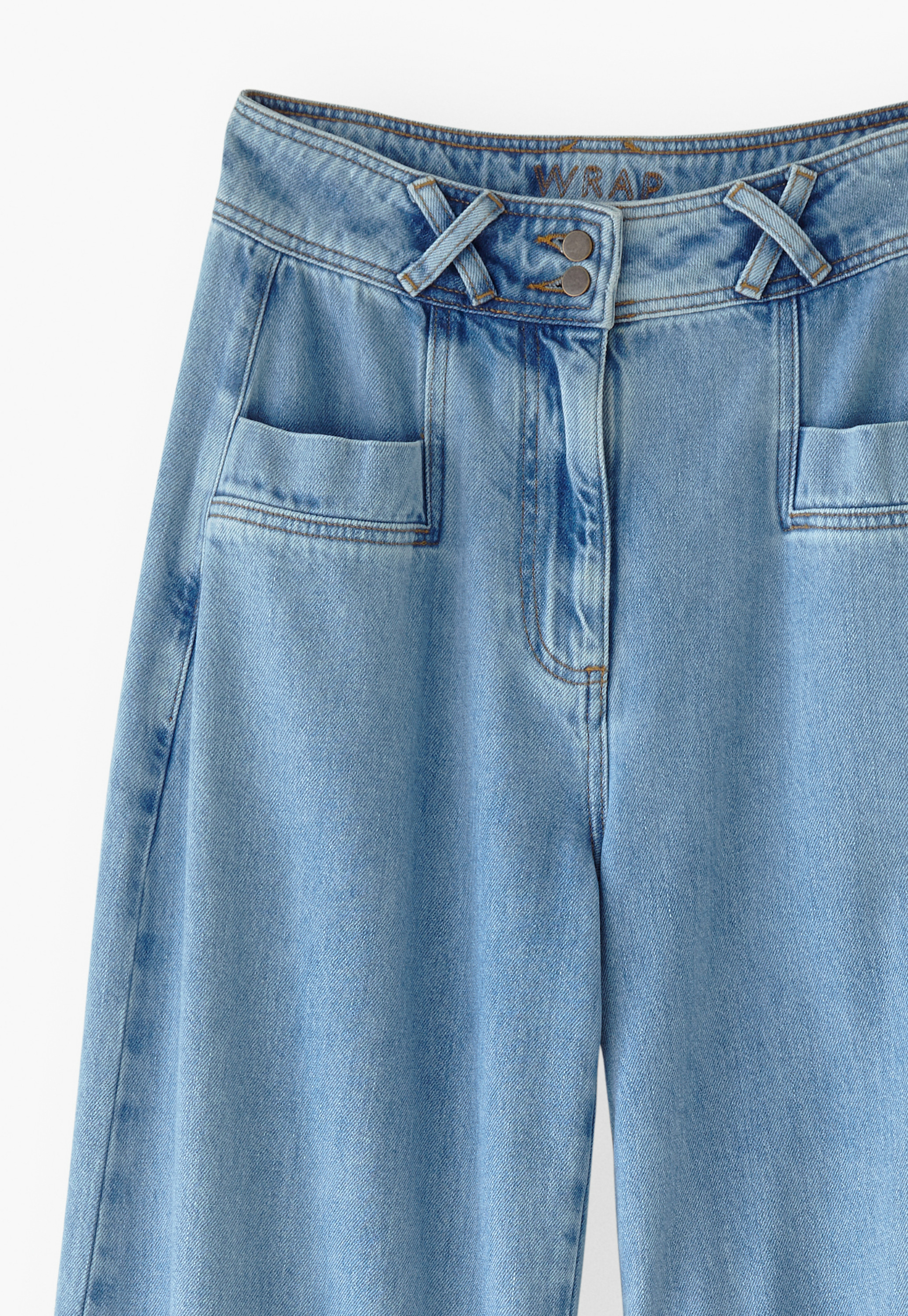 Wrap London - Drapey wide-leg jeans