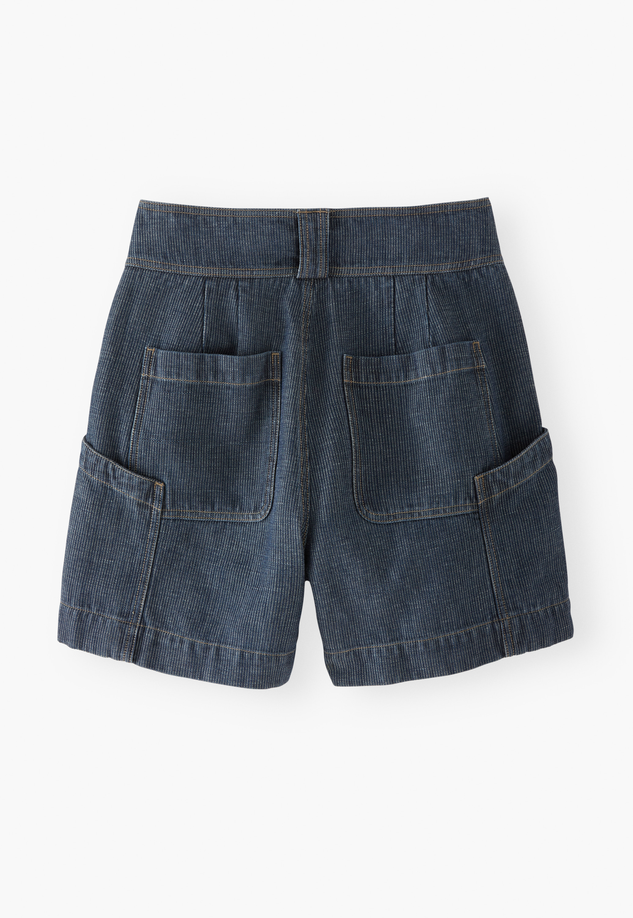 Wrap London - Cotton & linen striped shorts
