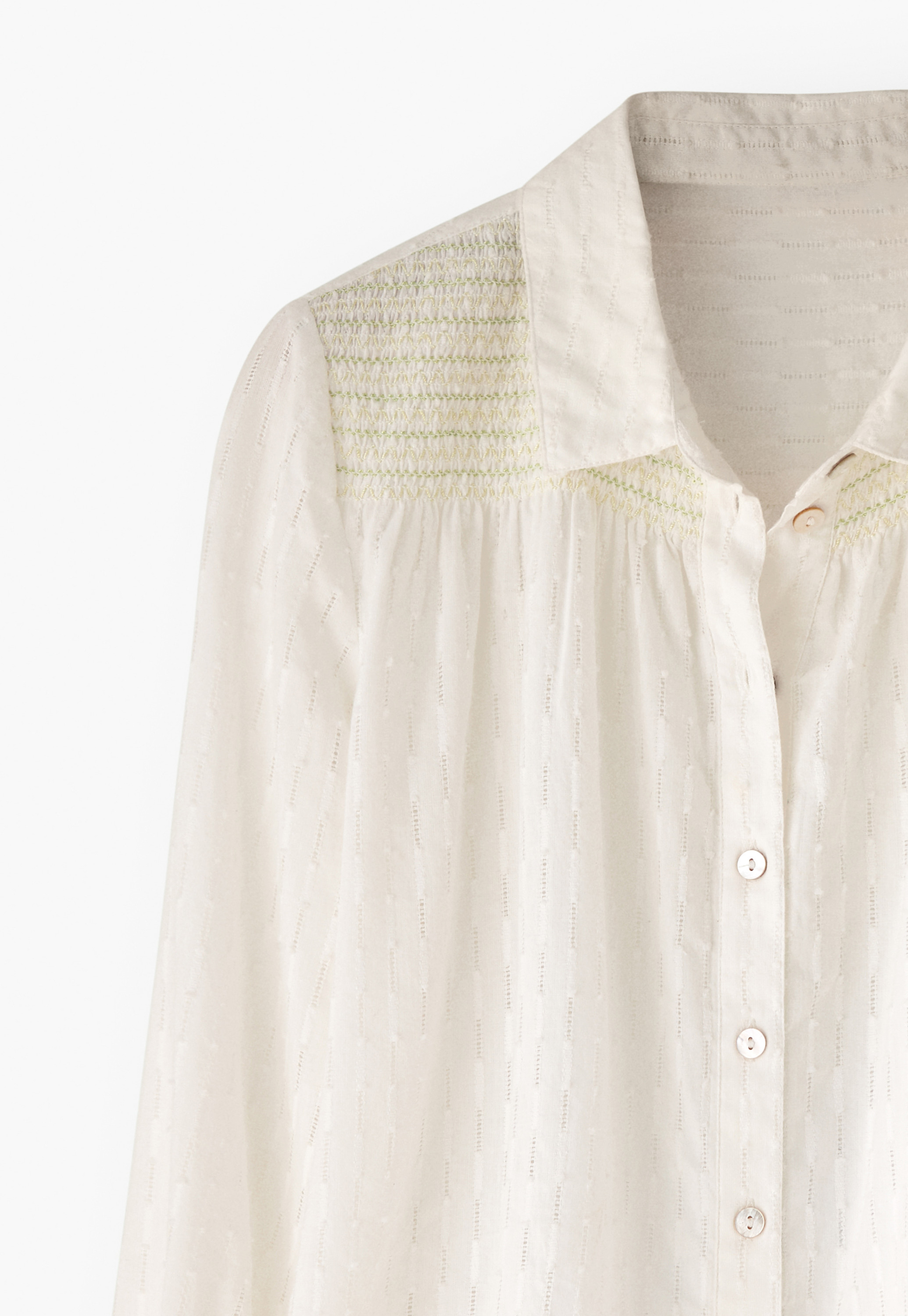 Wrap London - Cotton shirring-detail shirt