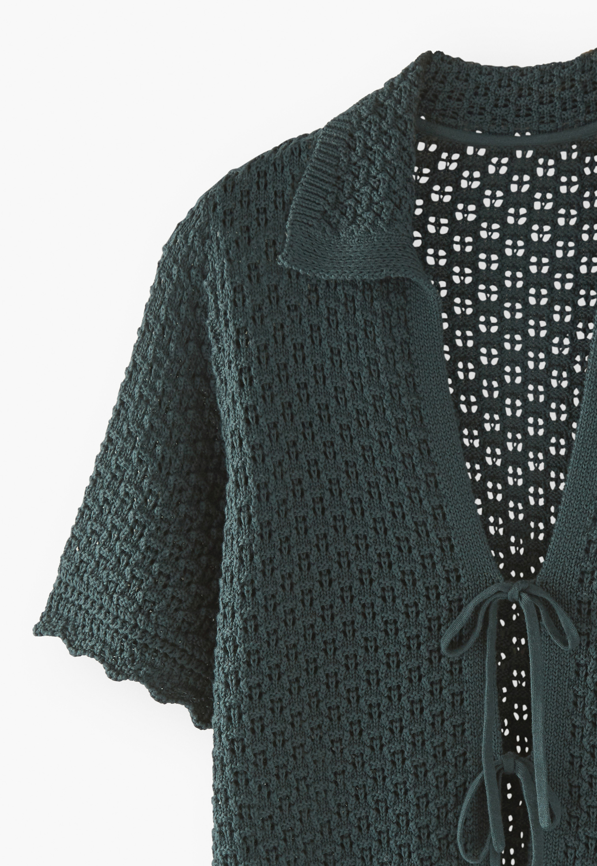 Wrap London - Organic cotton tie-front sweater
