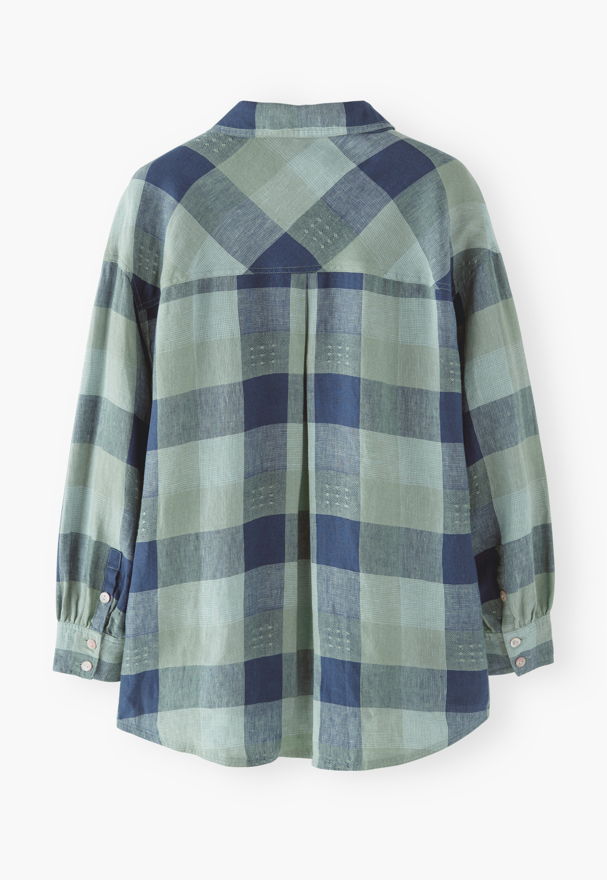 Wrap London - Oversized linen gingham shirt