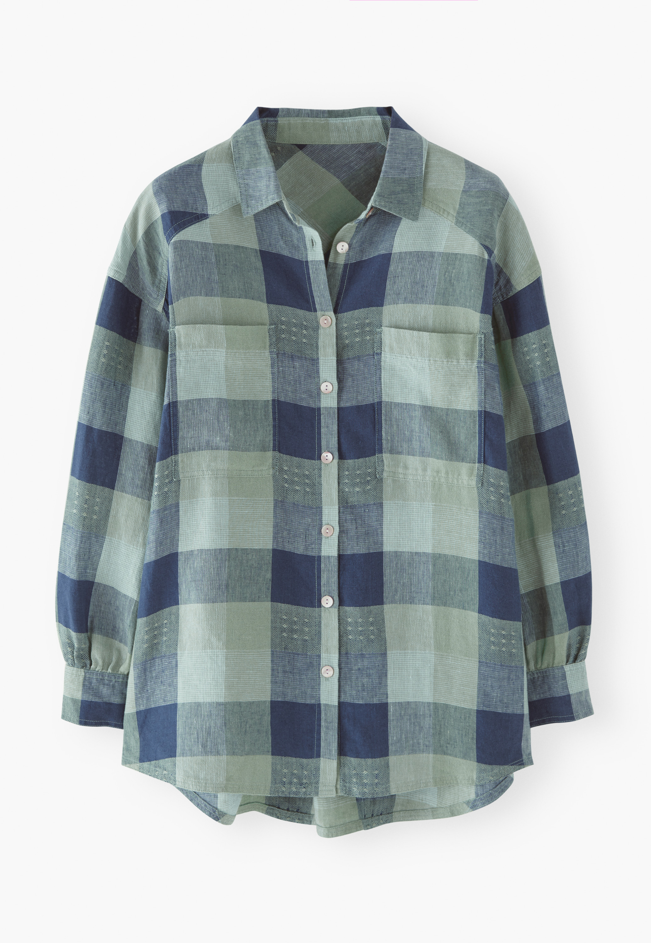 Wrap London - Oversized linen gingham shirt