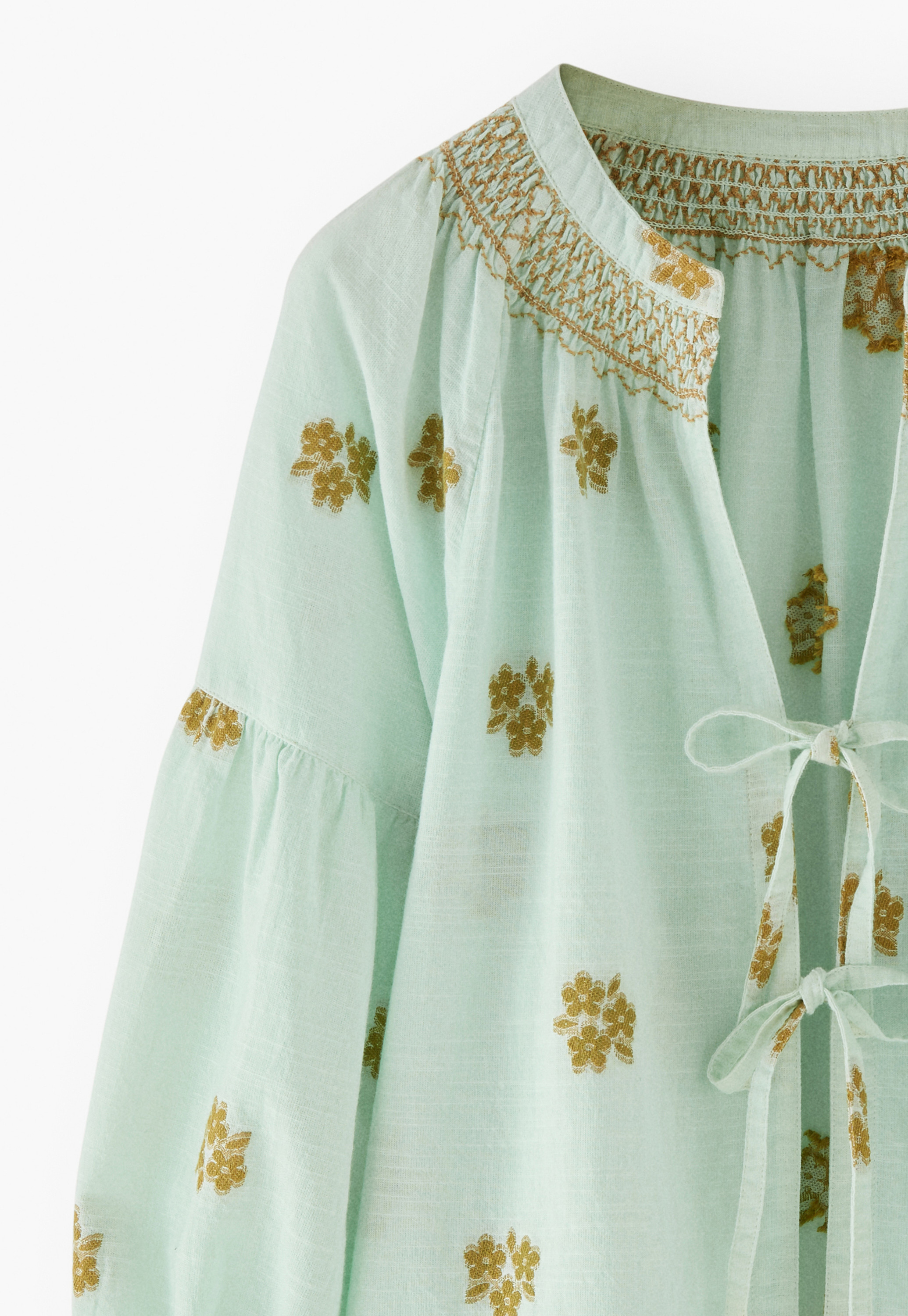 Wrap London - Cotton clipped jacquard blouse