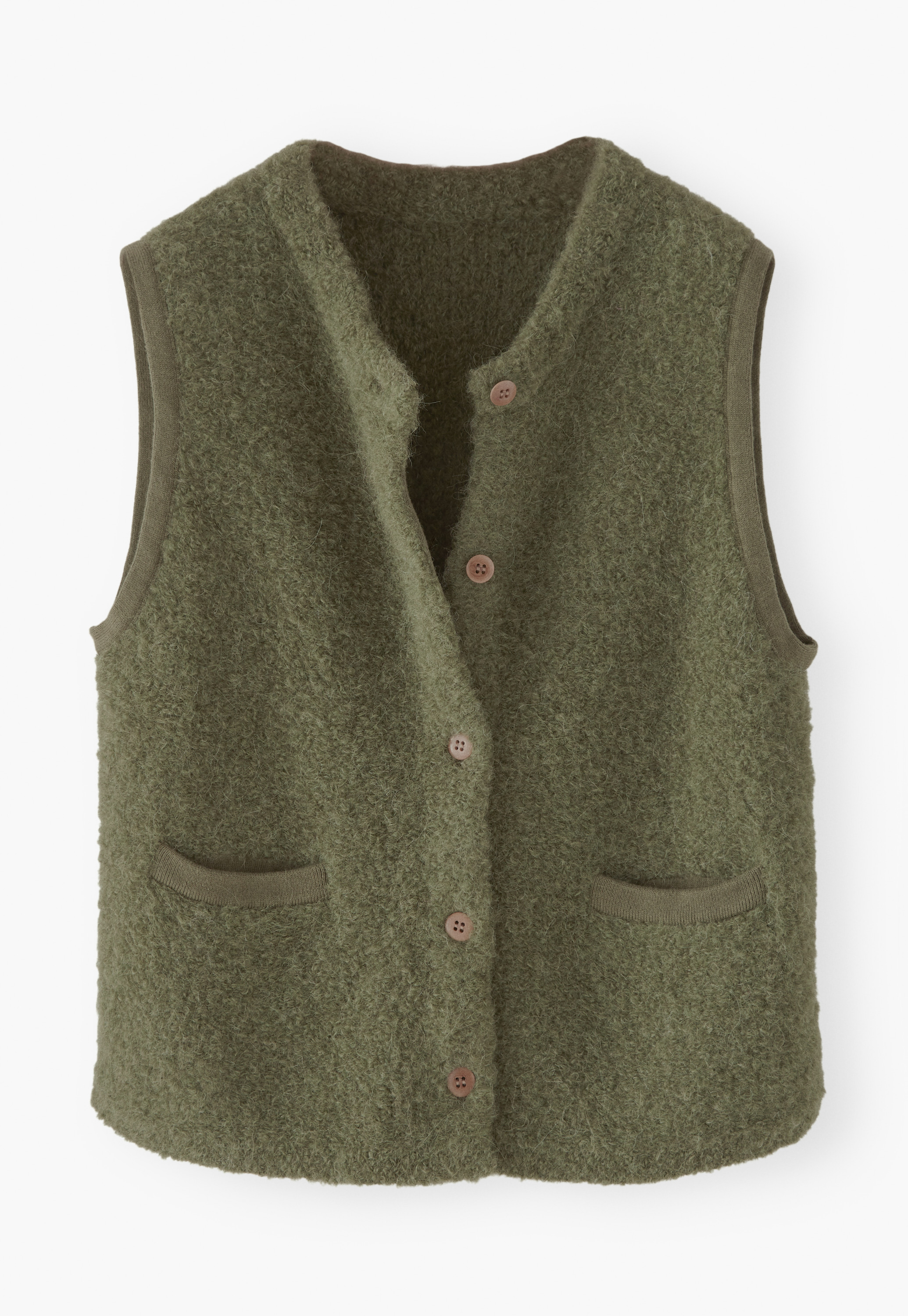 Wrap London - Alpaca bouclé knitted gilet