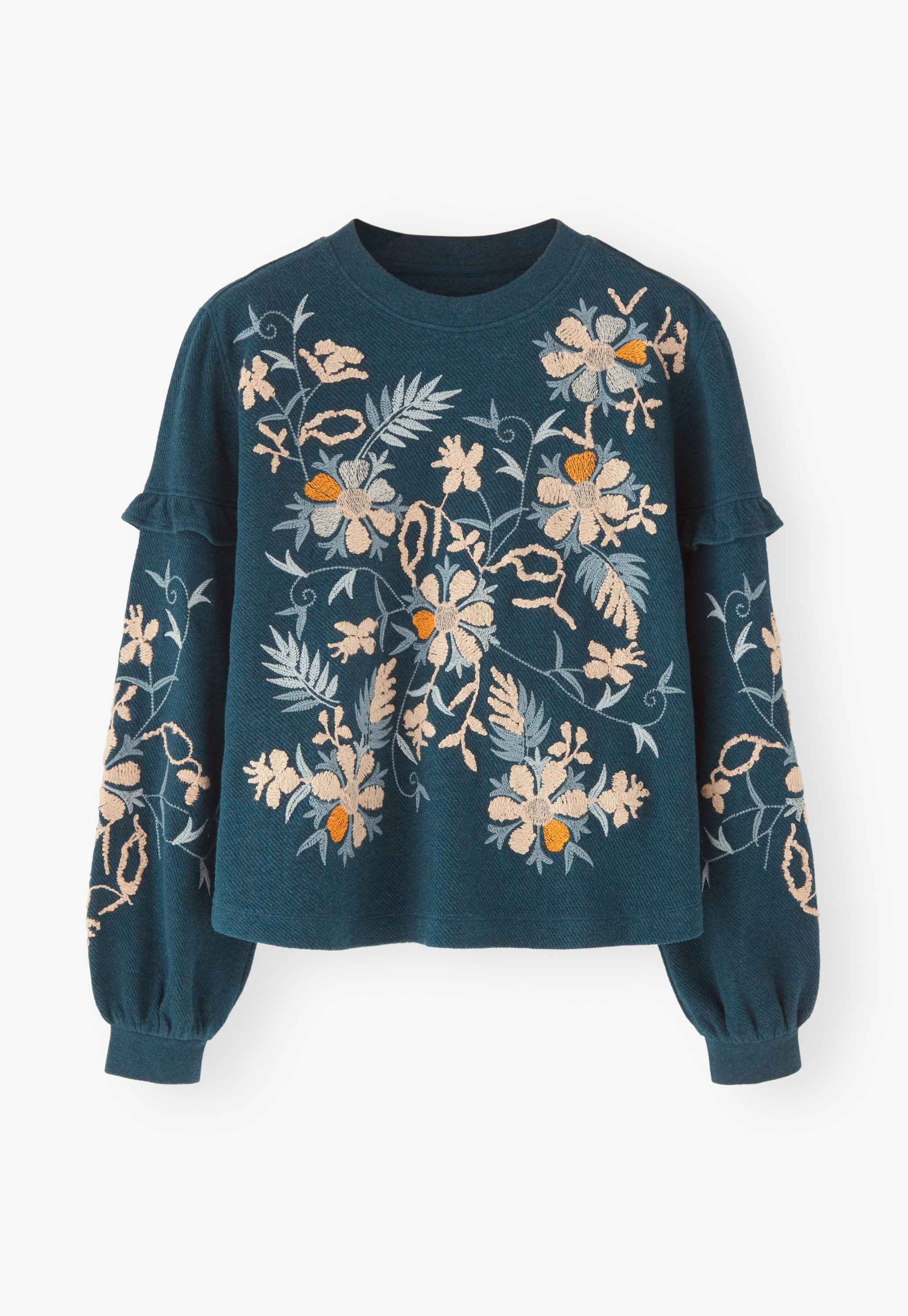 Wrap London - Embroidered cotton jersey sweatshirt