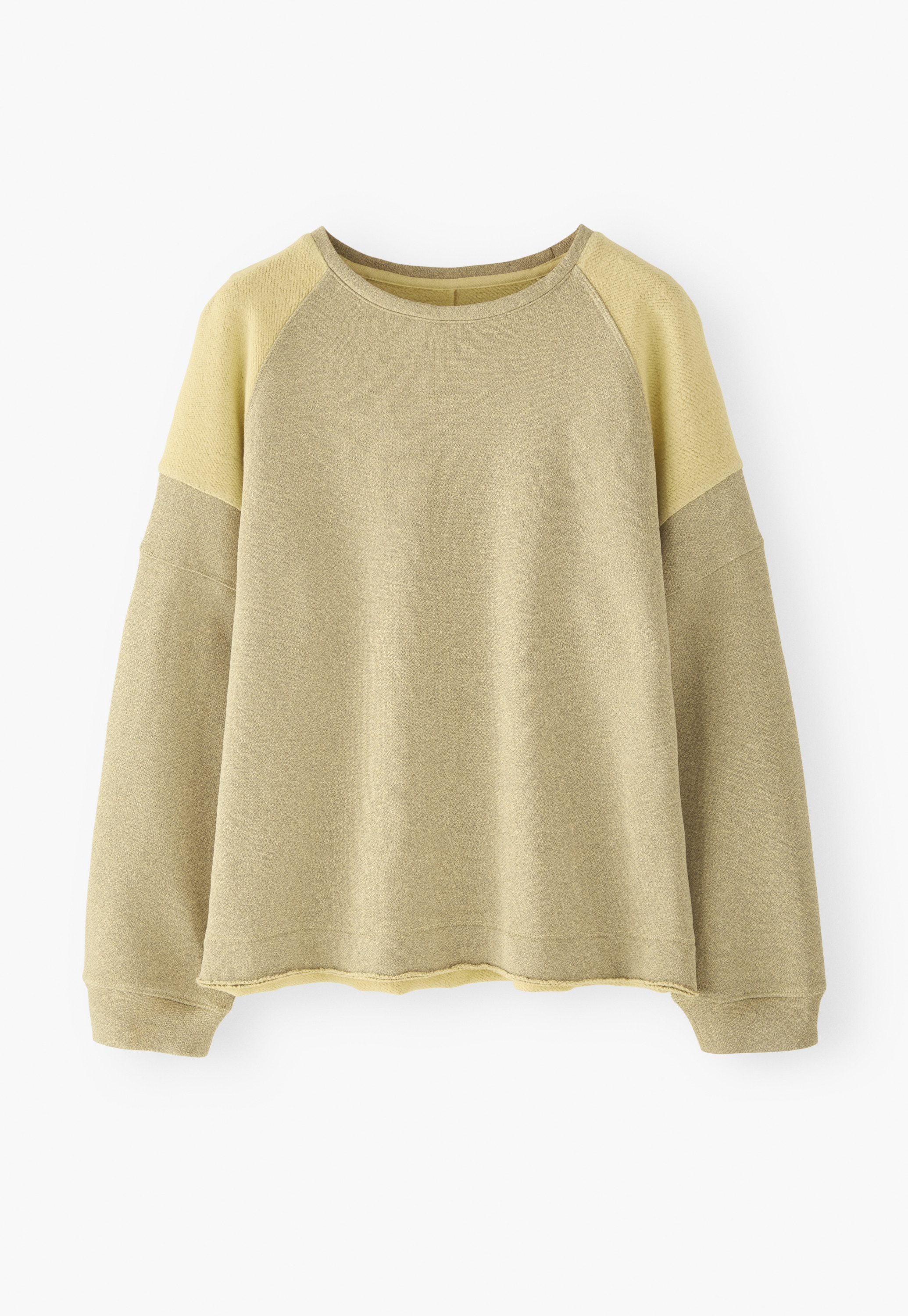 Wrap London - Brush-back cotton raglan sweatshirt