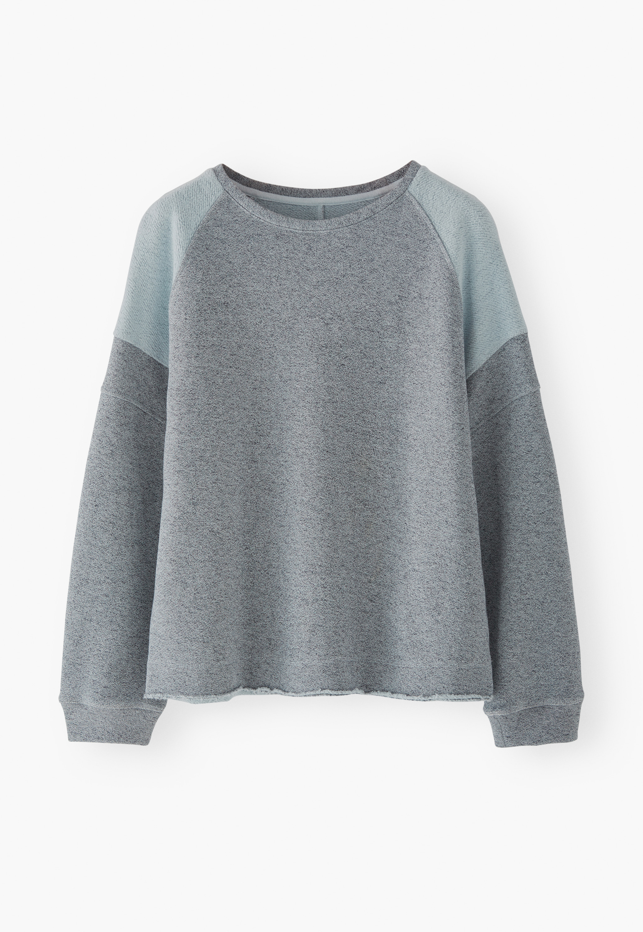 Wrap London - Brush-back cotton raglan sweatshirt