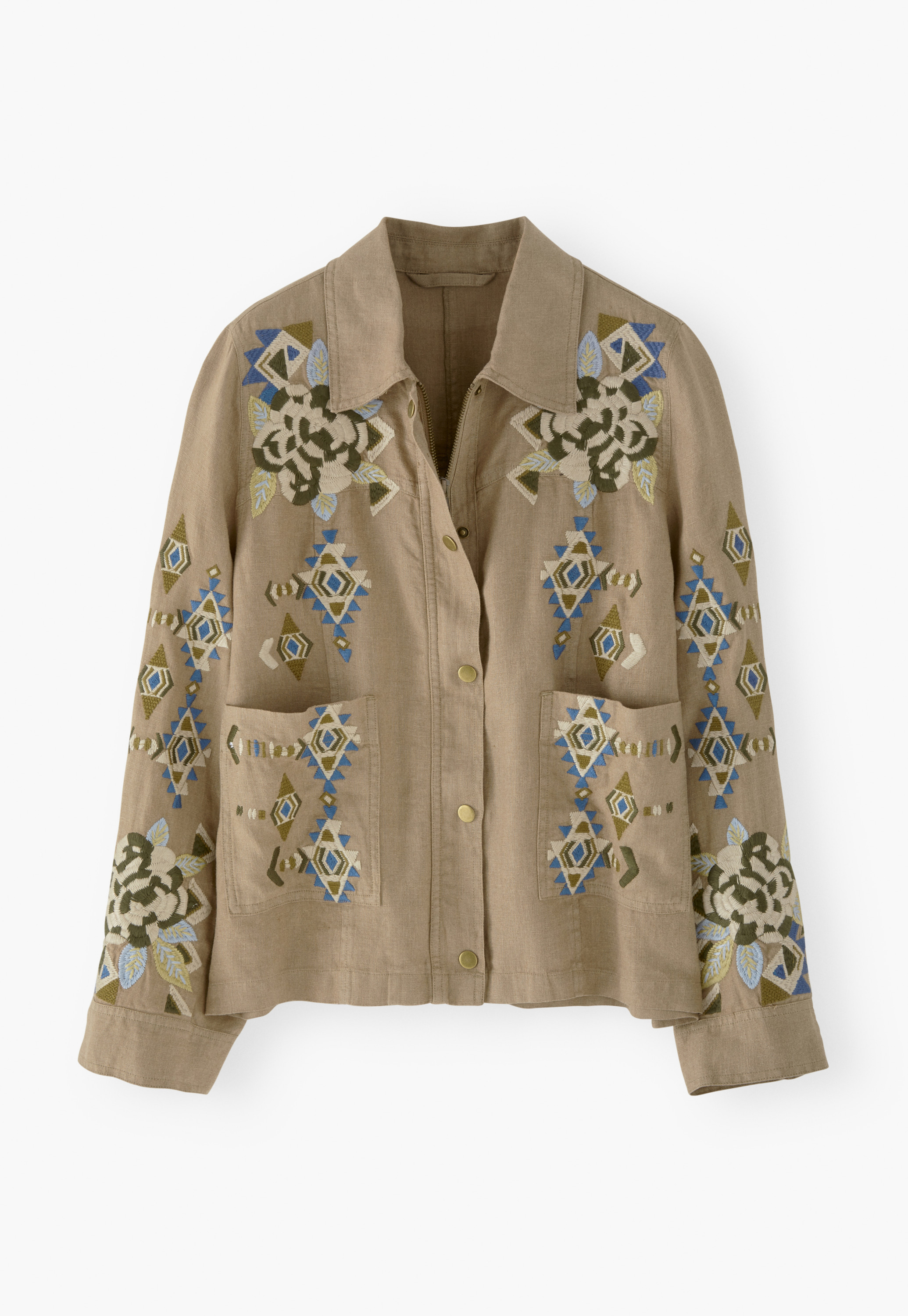 トップス Eaphi COTTON NET TAPE EMBROIDERY JACKET Wrap London - Embroidered linen jacket
