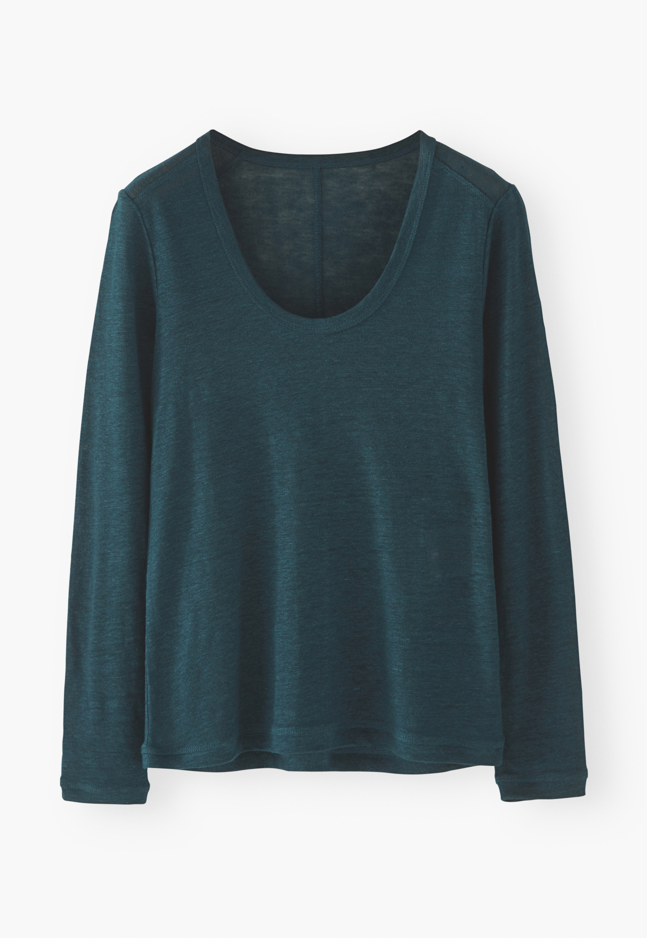 Wrap London - Long-sleeved scoop-neck linen top