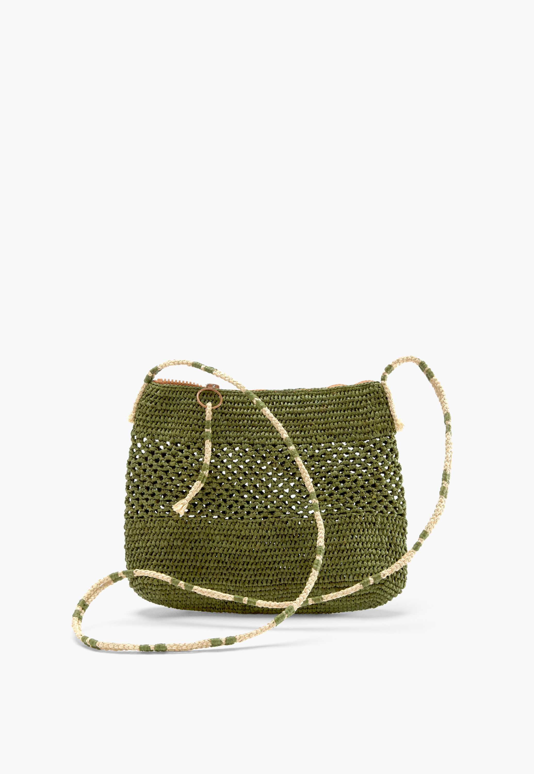 Wrap London - Crochet cross-body raffia bag