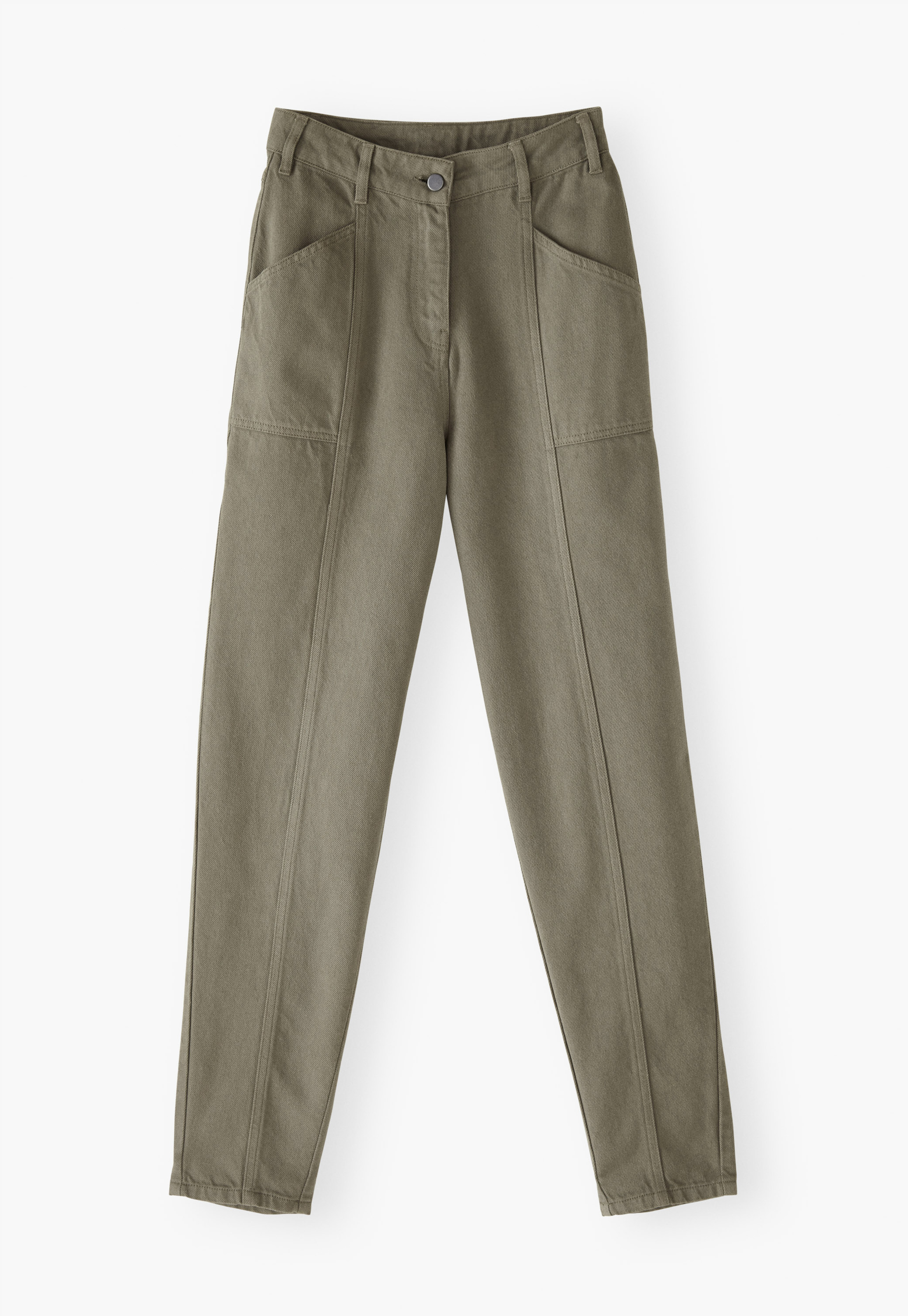 khaki carrot jeans