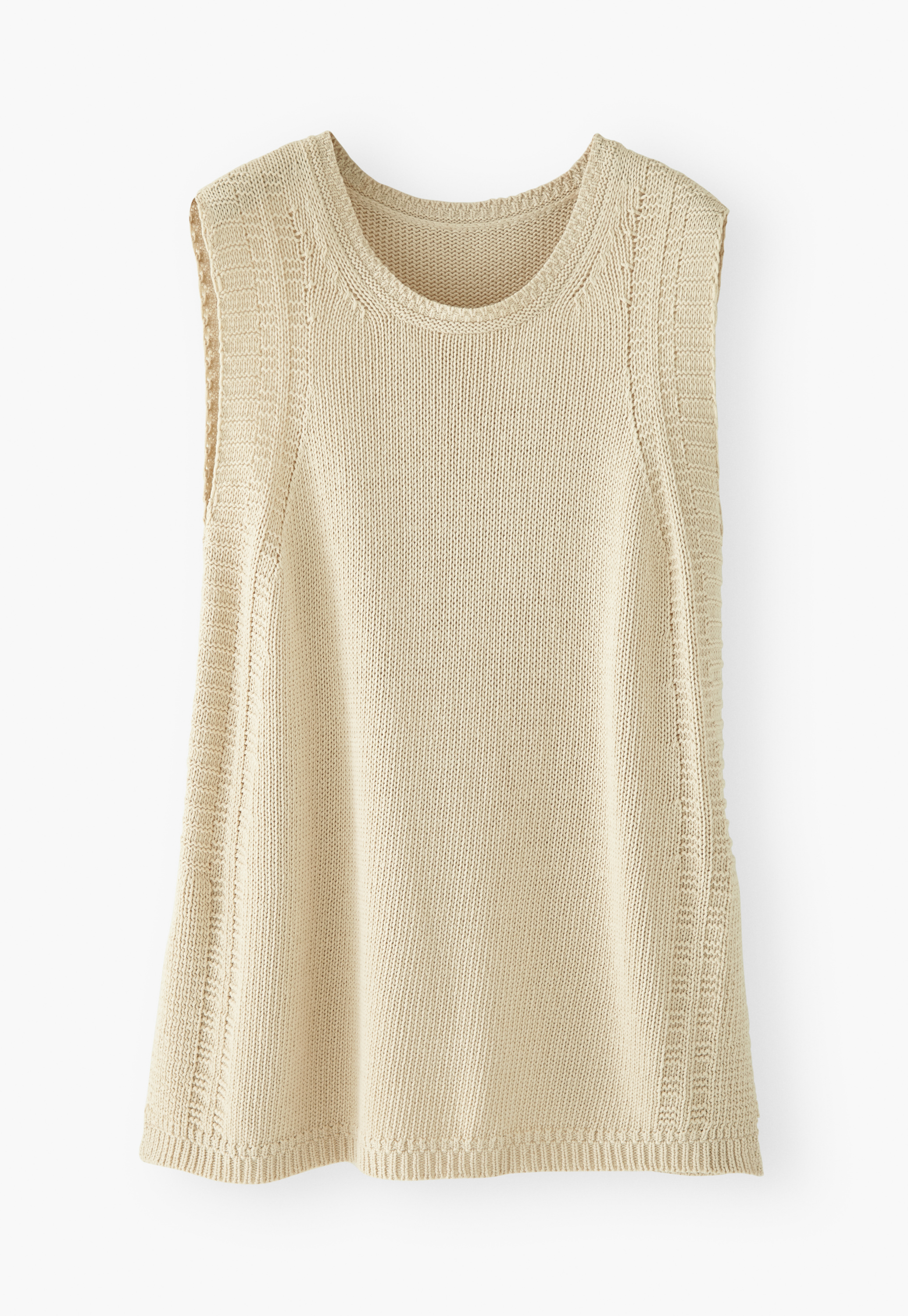 sleeveless knitted tunic tops