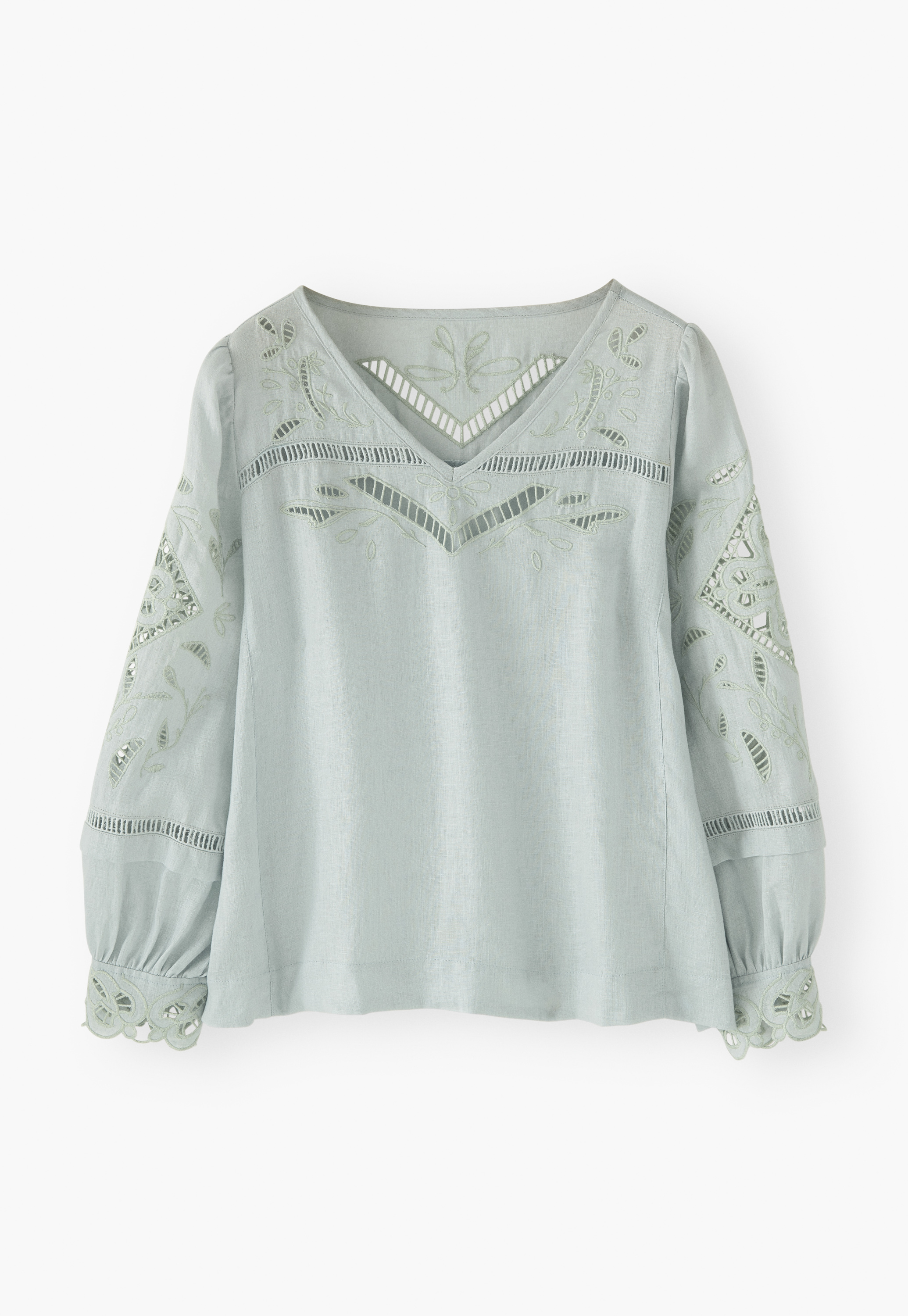 Wrap London - Cutwork linen blouse