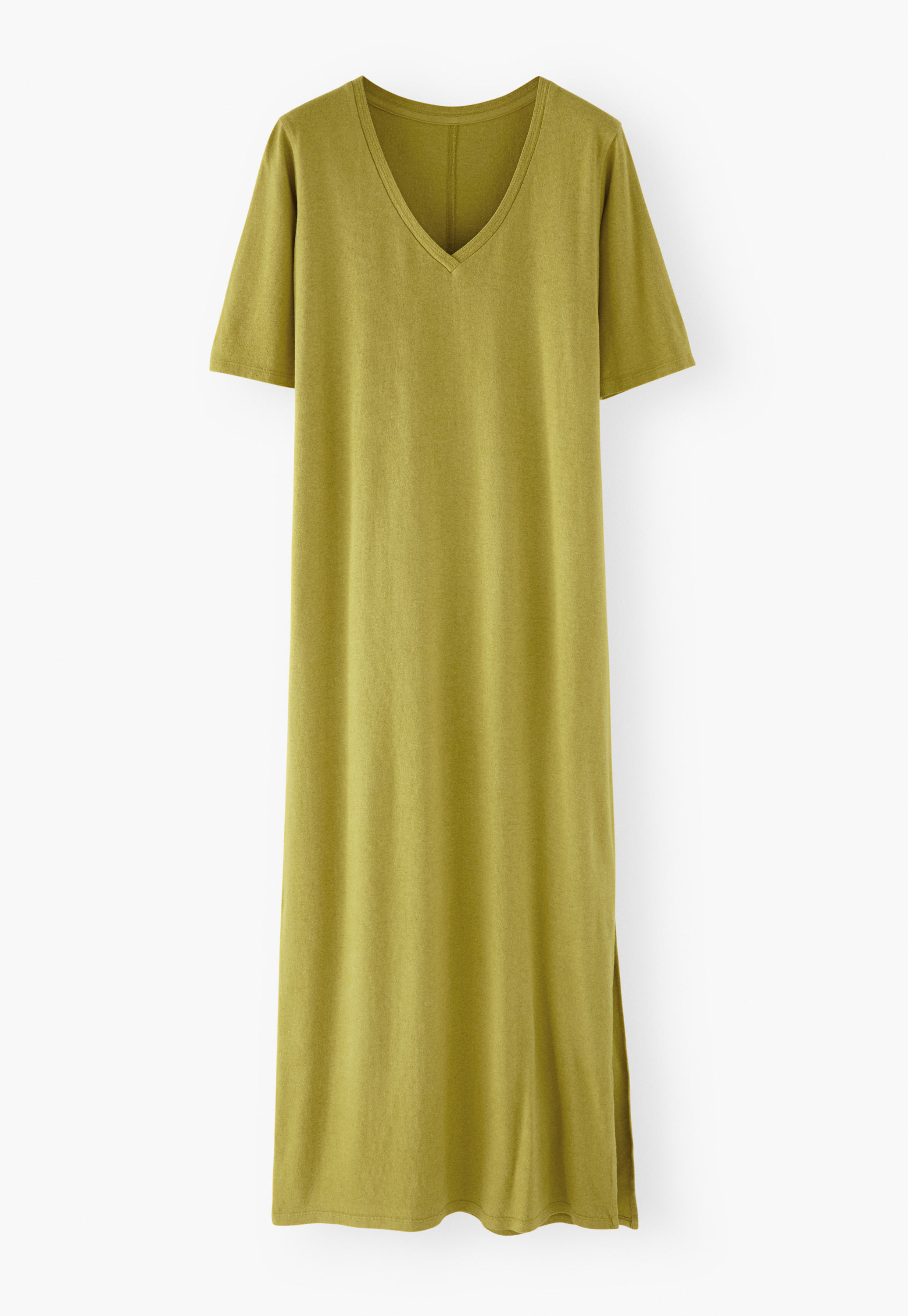 ロンハーマン♡ Organic Cotton V Neck Dress BHLDN Mae Long-Sleeve V-Neck Chiffon Maxi Dress | Anthropologie