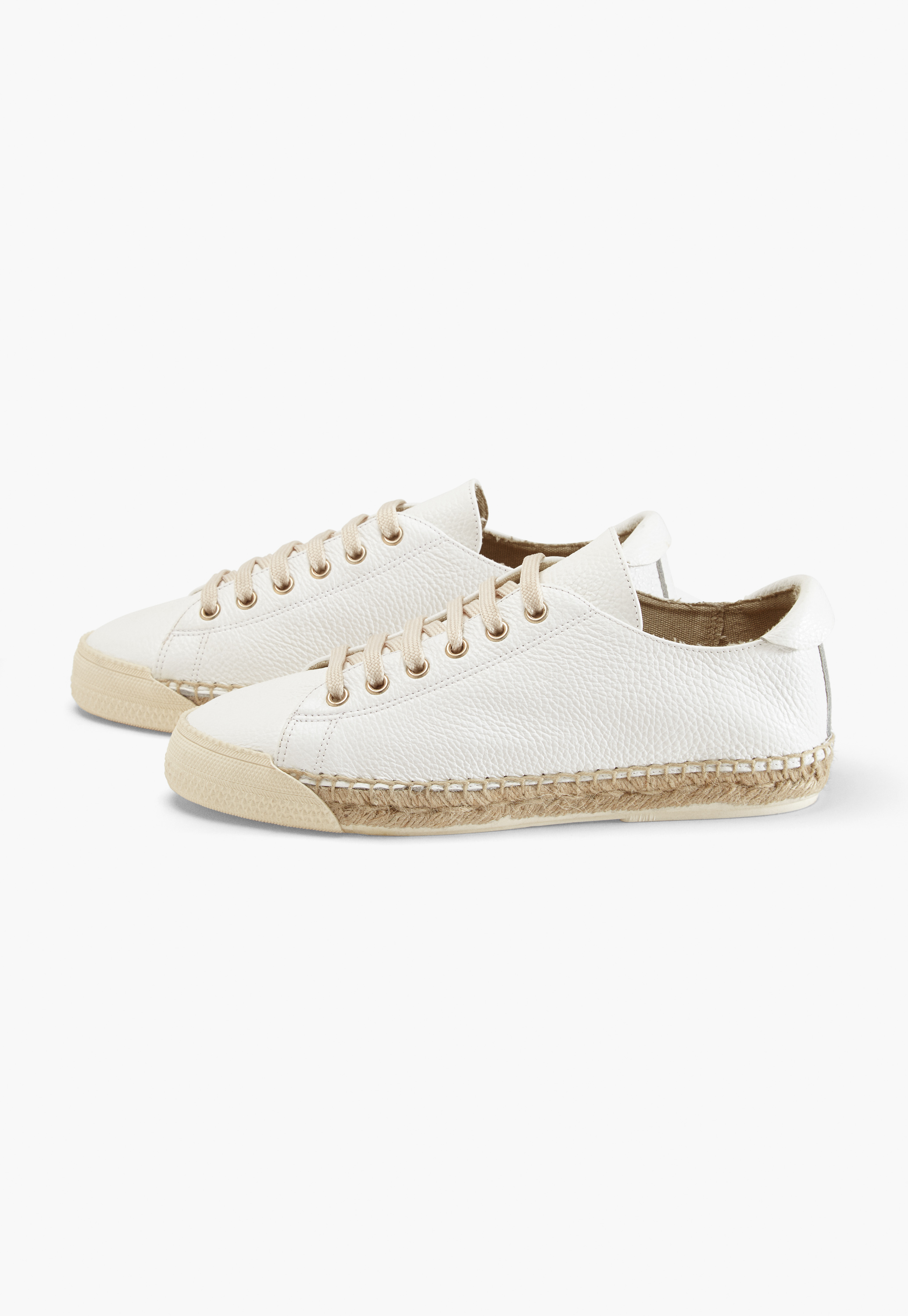 white espadrille trainers
