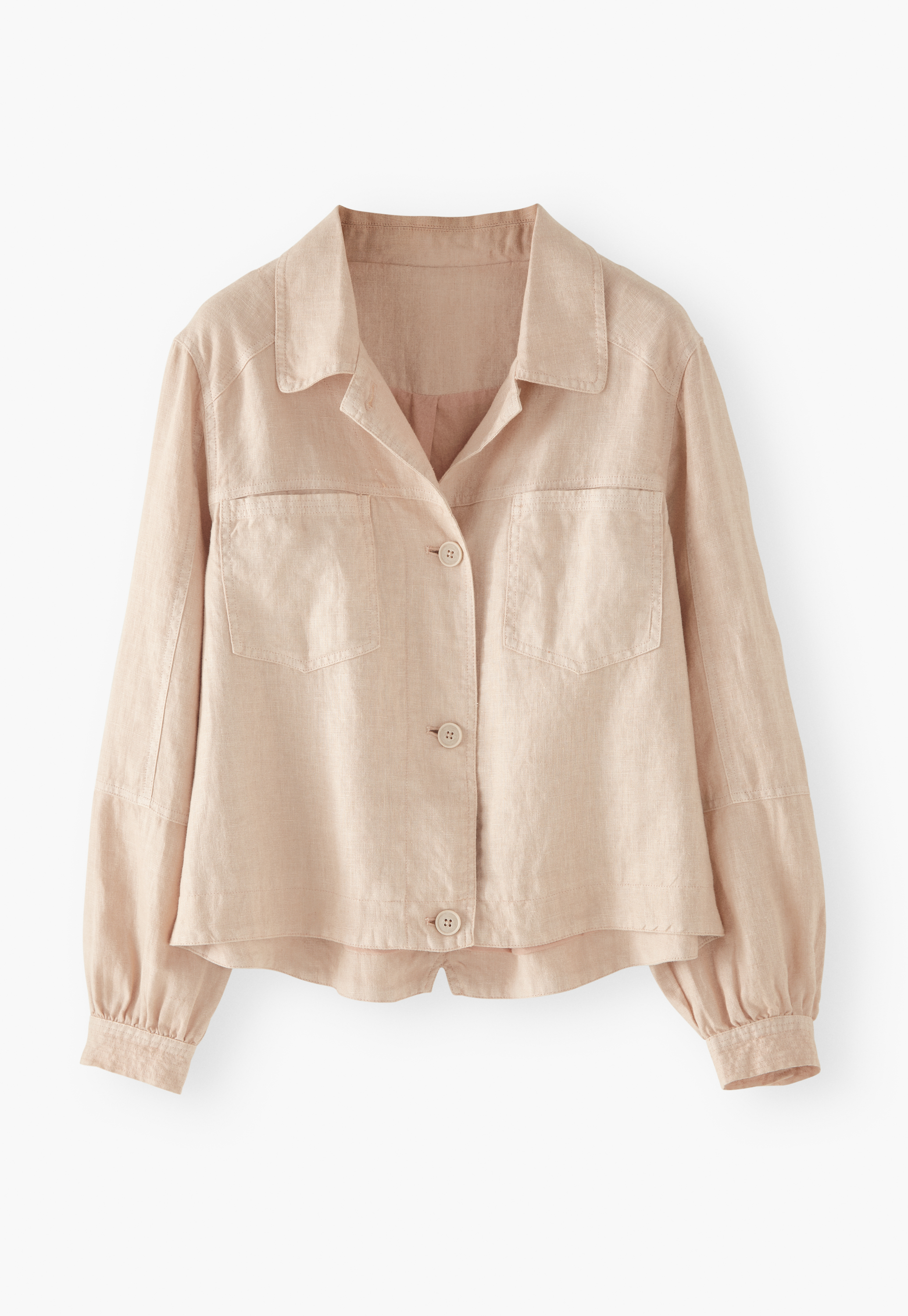 Cropped linen jacket