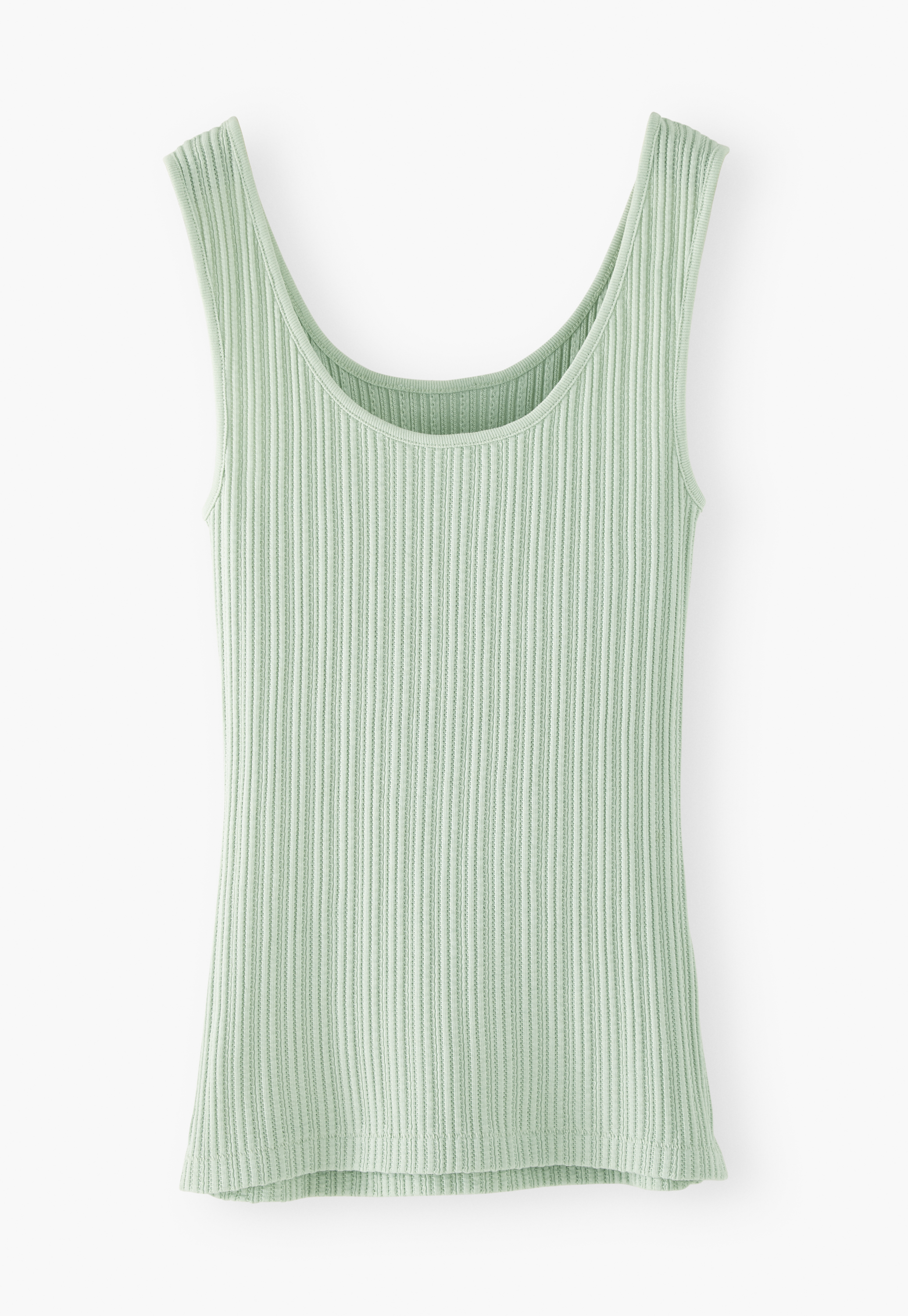 Wrap London - Organic cotton lace-rib vest