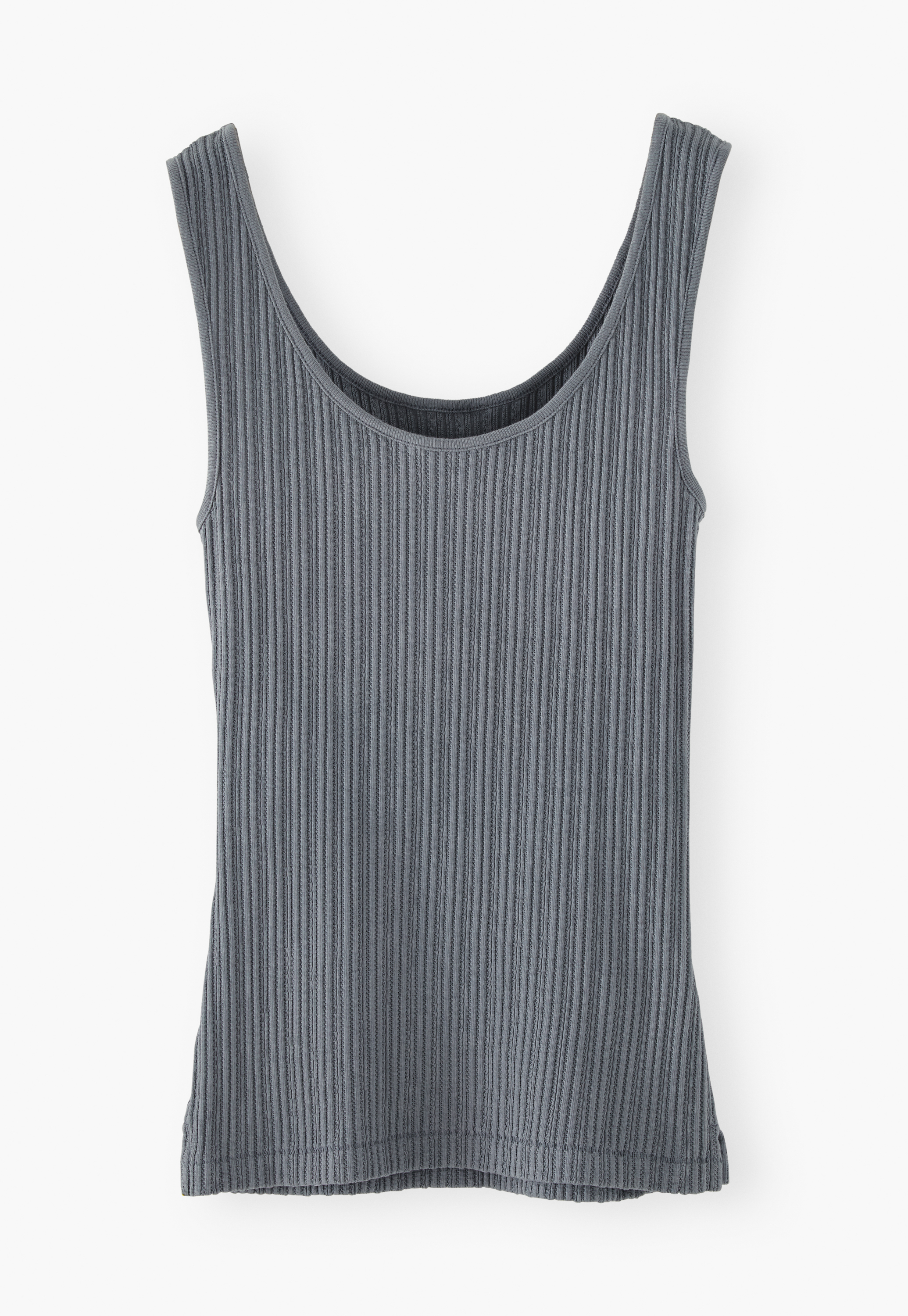 Wrap London - Organic cotton lace-rib vest