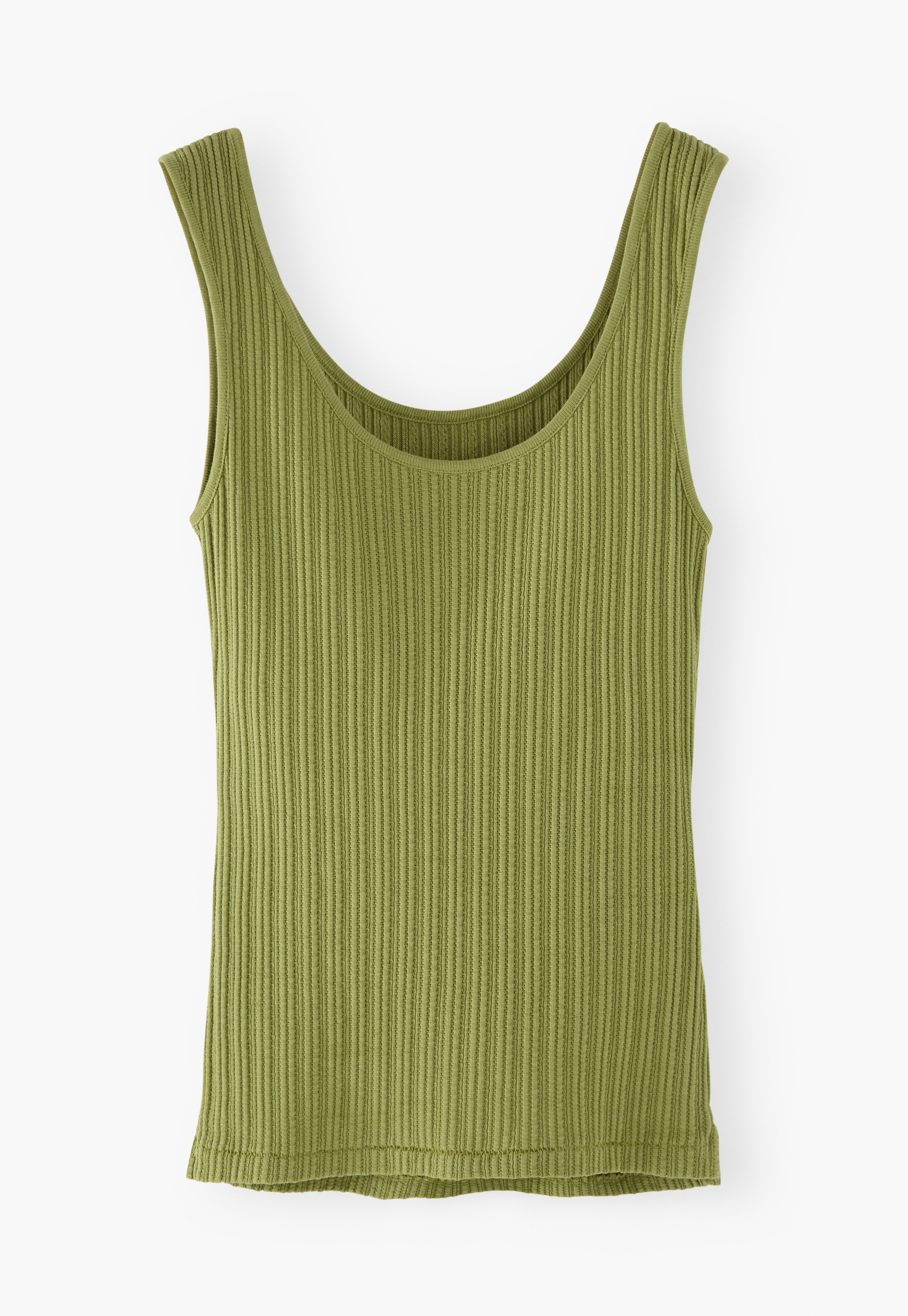 Wrap London - Organic cotton lace-rib vest