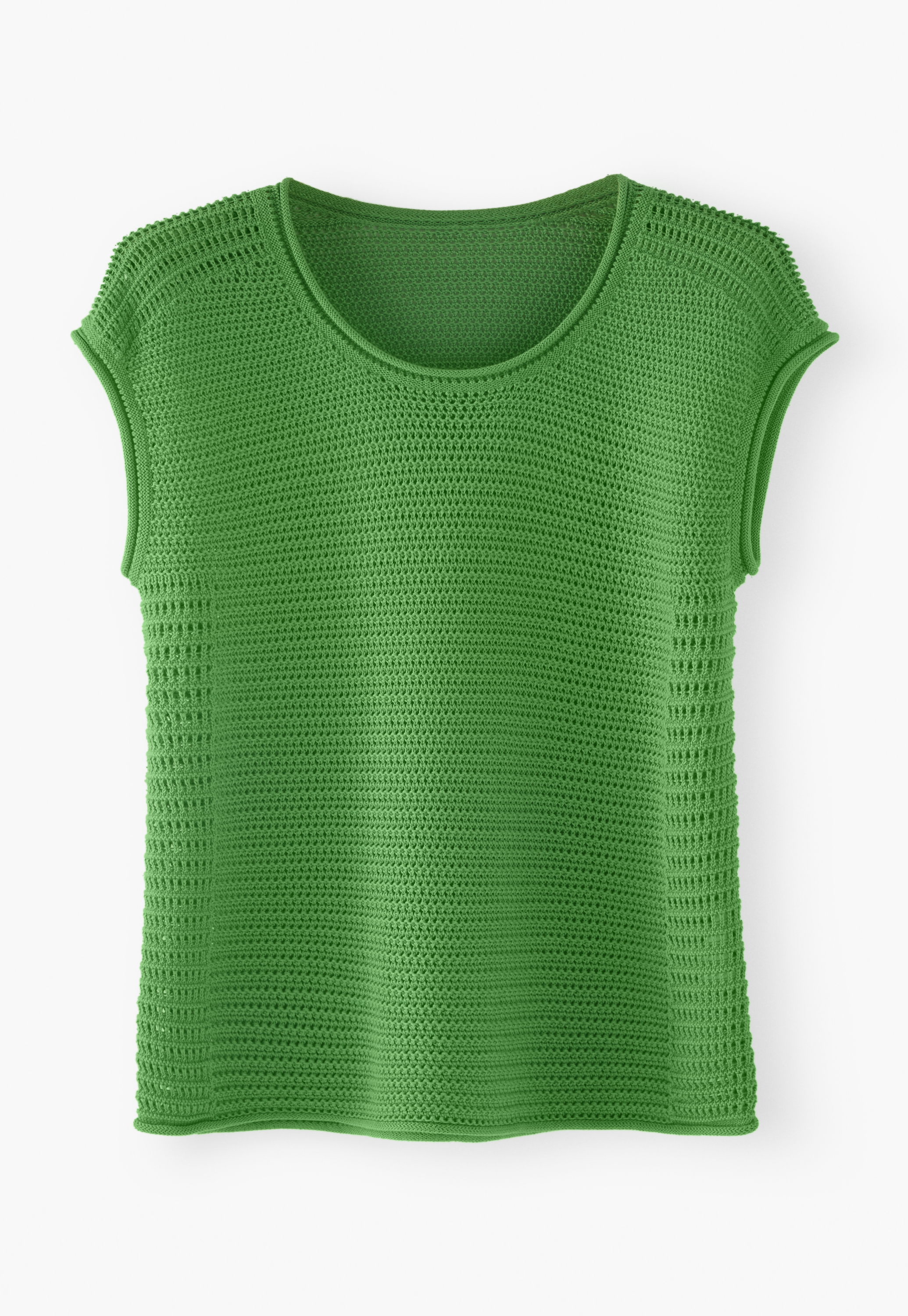 Wrap London - Knitted organic cotton mesh-stitch top