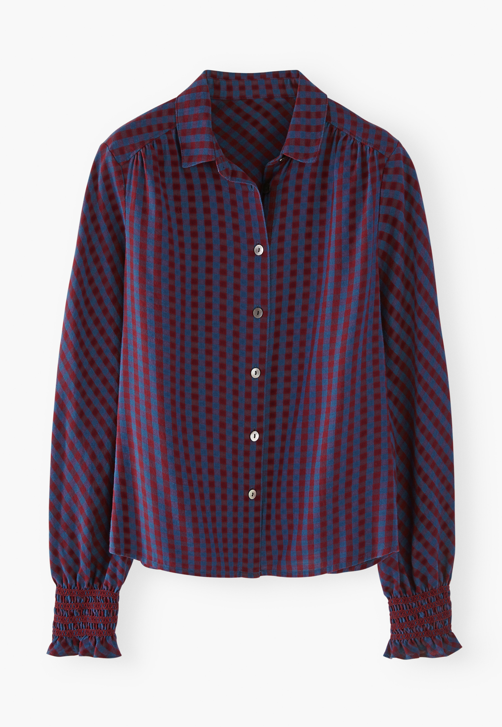 Wrap London - Wool & cotton checked shirt