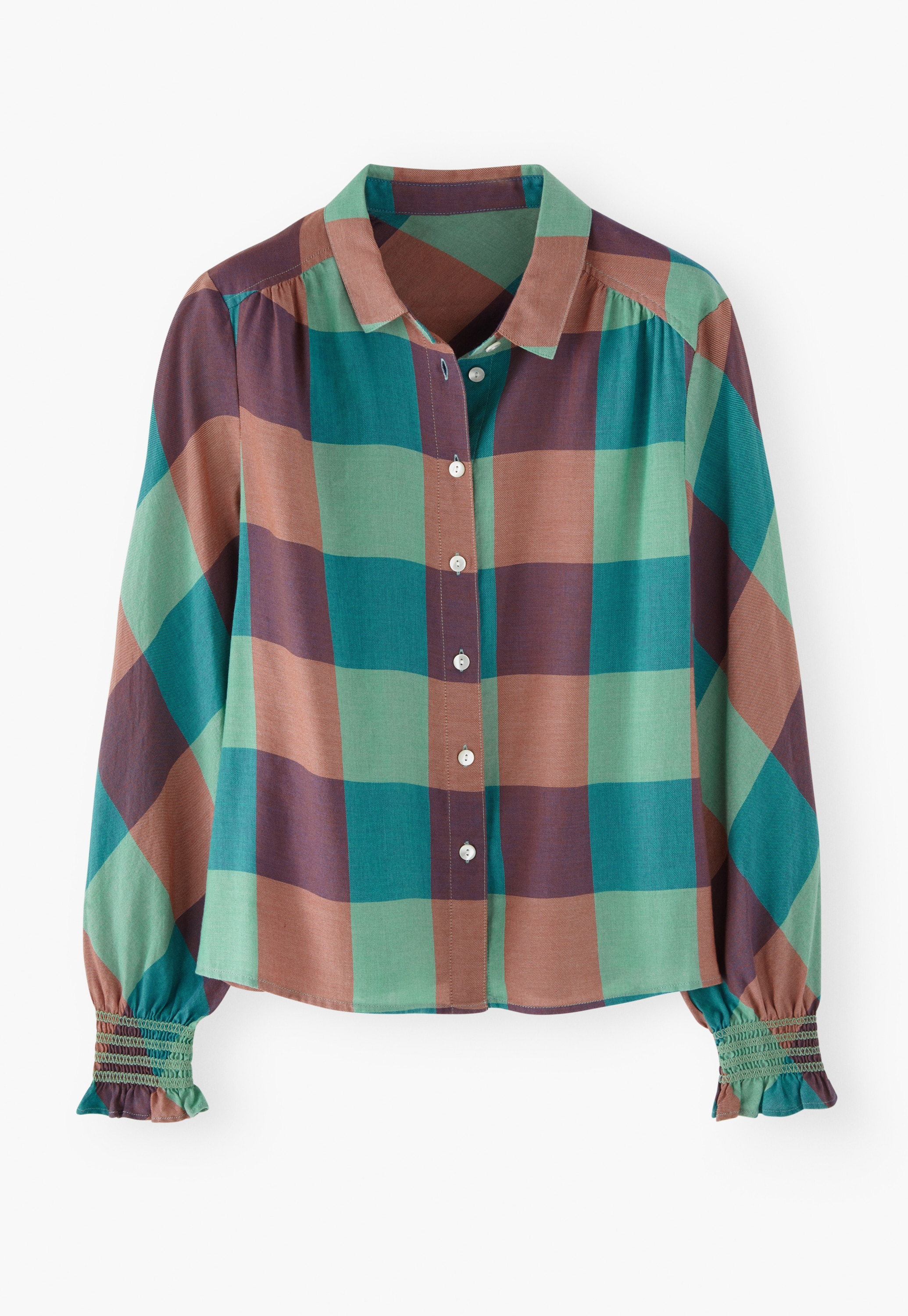Wrap London - Wool & cotton checked shirt